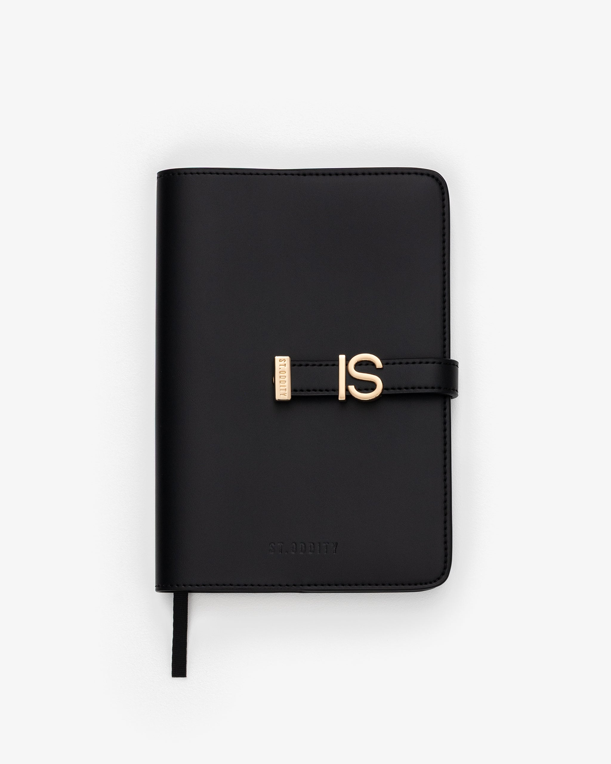 Pre-order (Mid-March): A5 Notebook in Black/Gold with Personalised Hardware