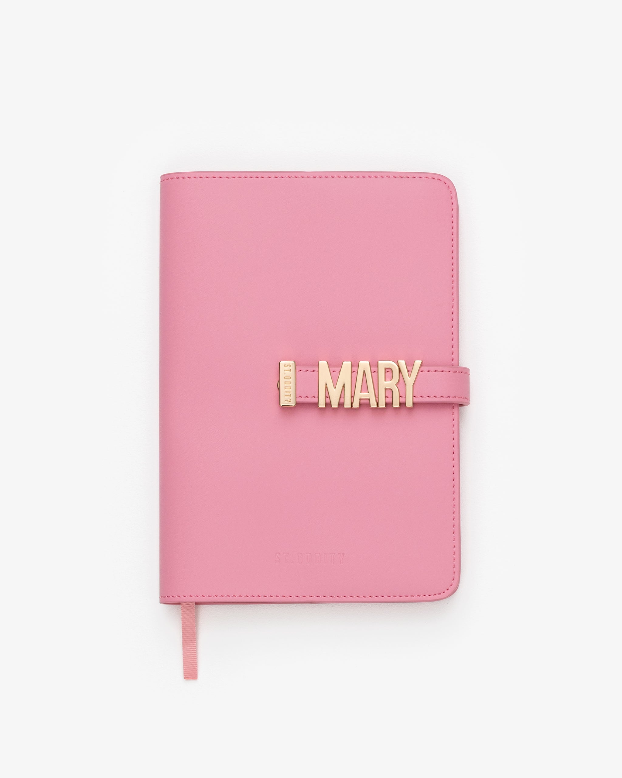 A5 Notebook in Pink with Personalised Hardware