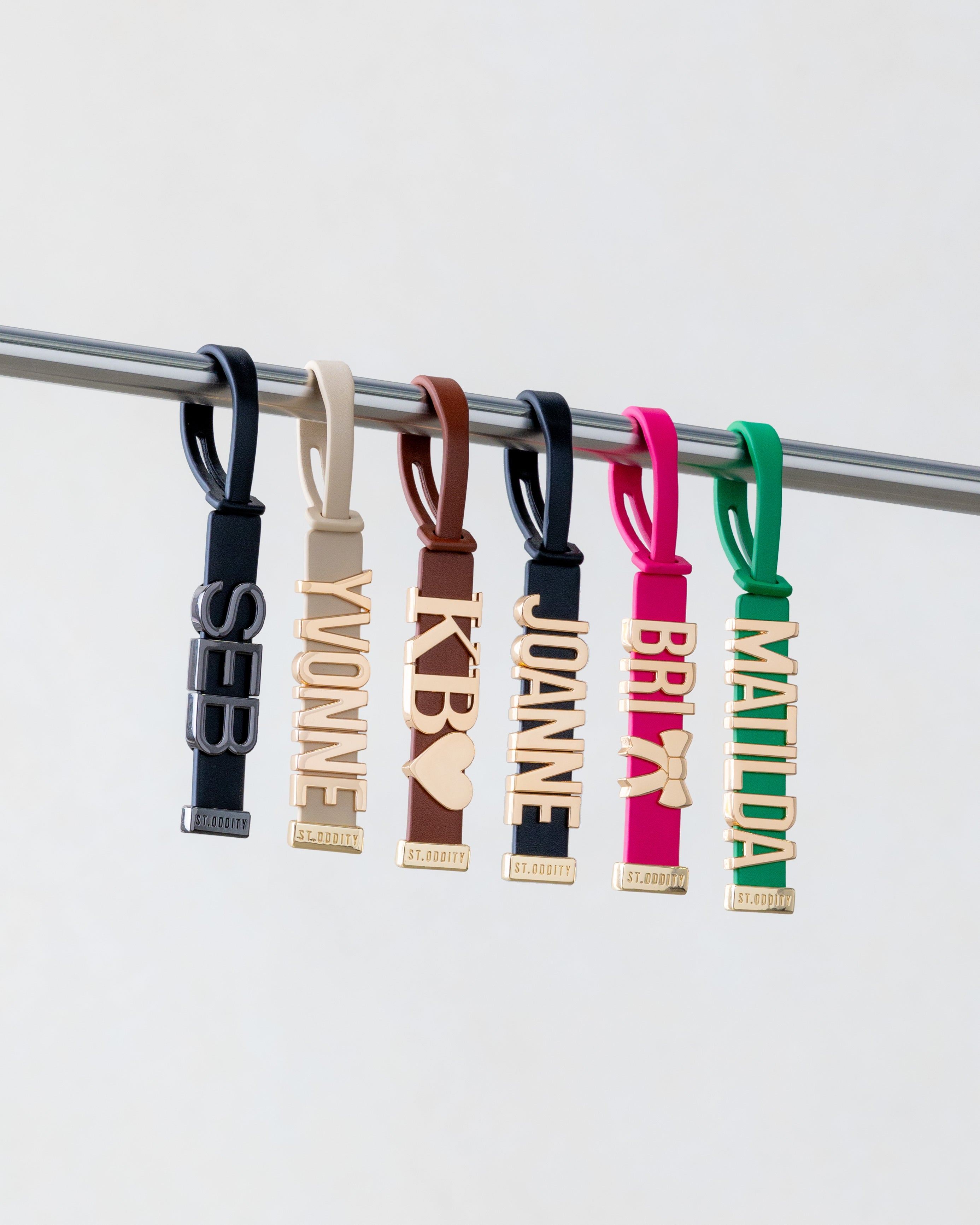 Luggage Tag in Light Sand with Personalised Hardware