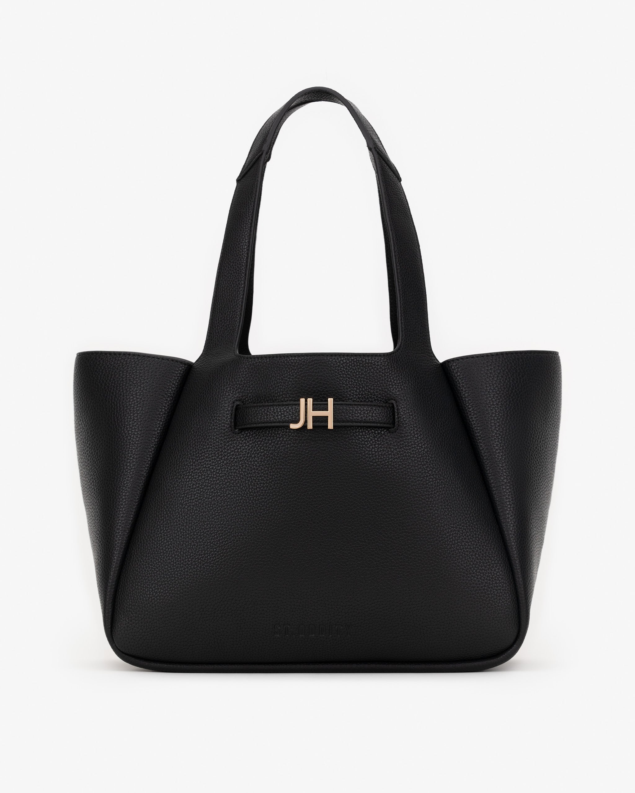 Casual Tote in Black/Gold with Personalised Hardware