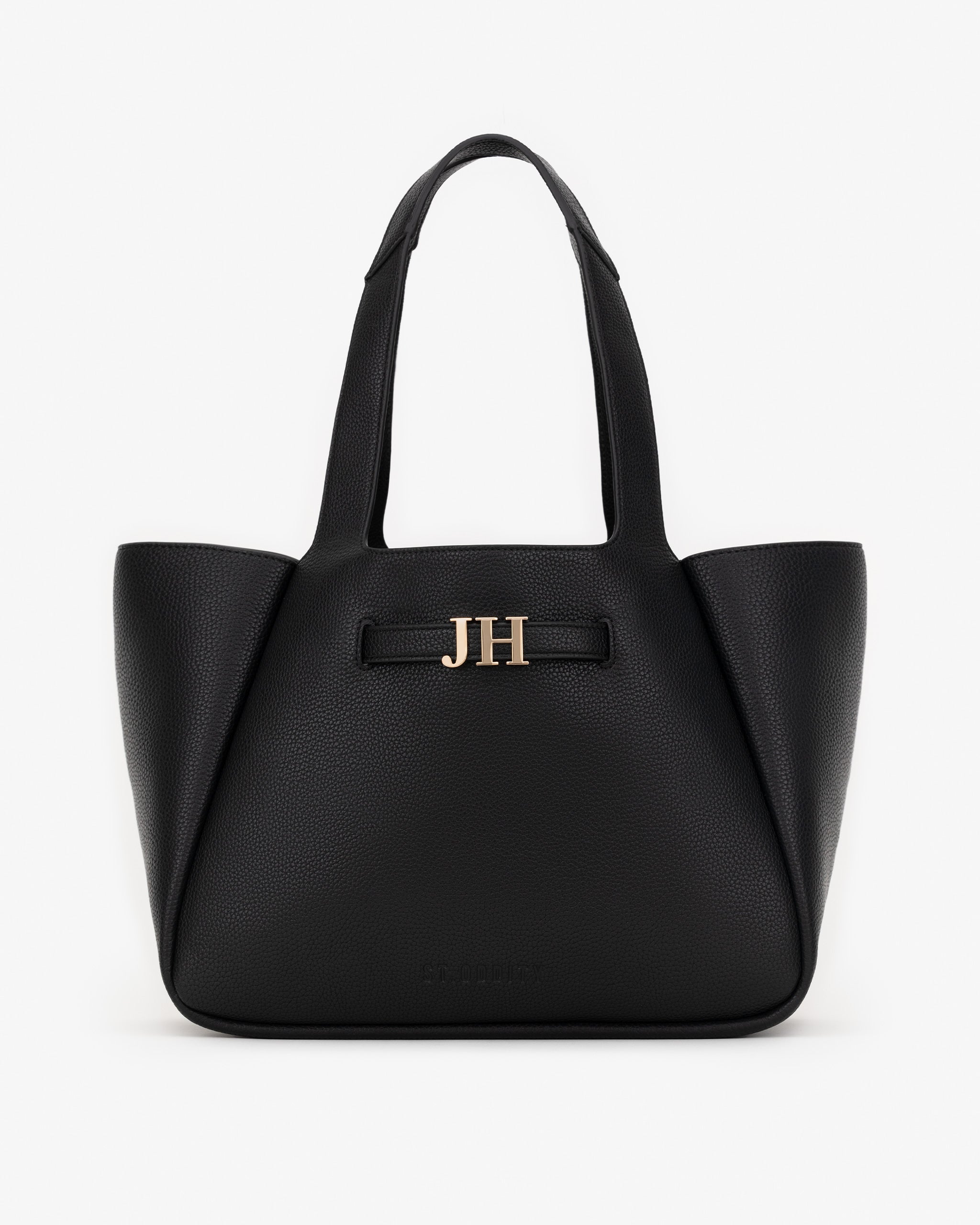 Casual Tote in Black/Gold with Personalised Hardware