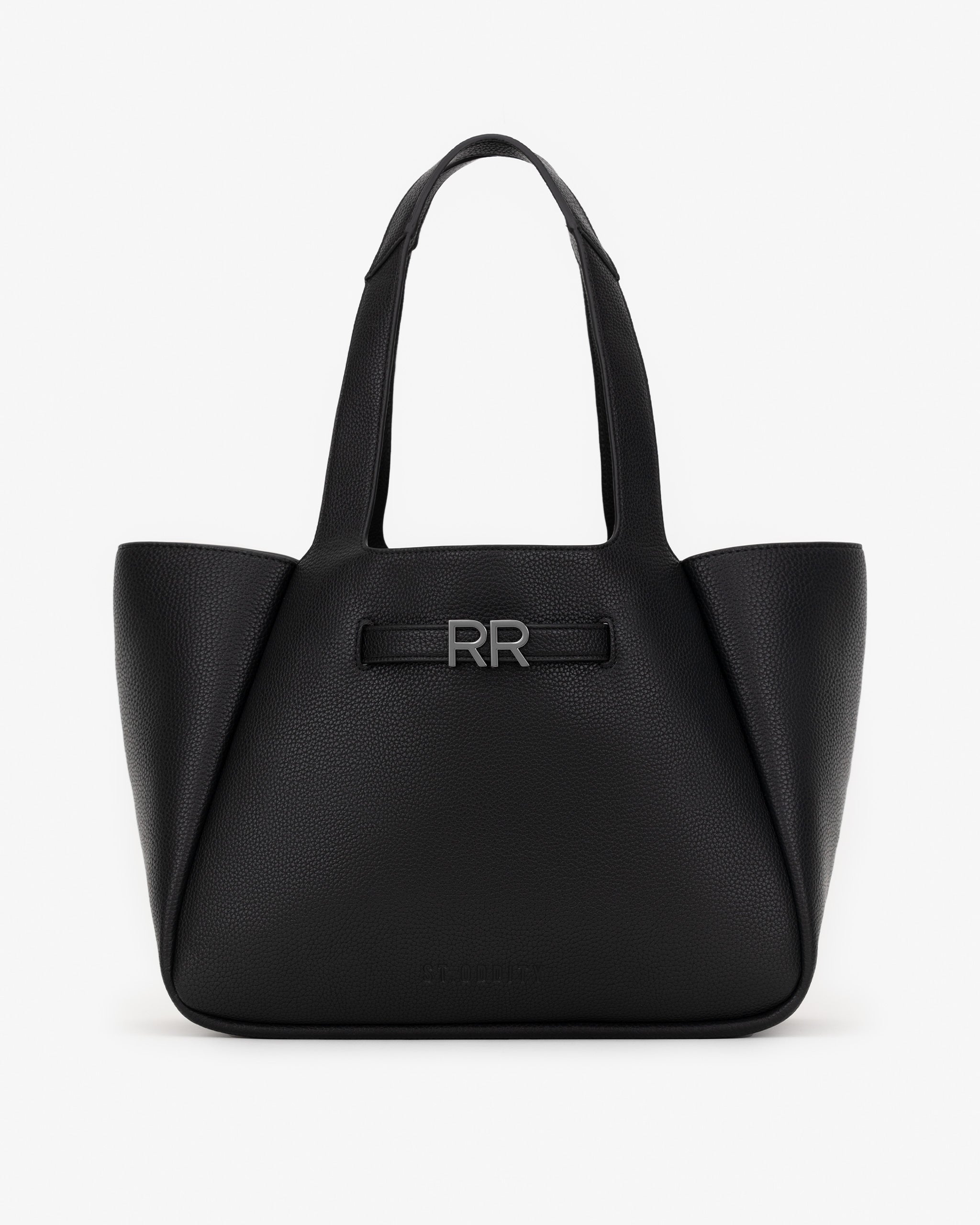Casual Tote in Black/Gunmetal with Personalised Hardware