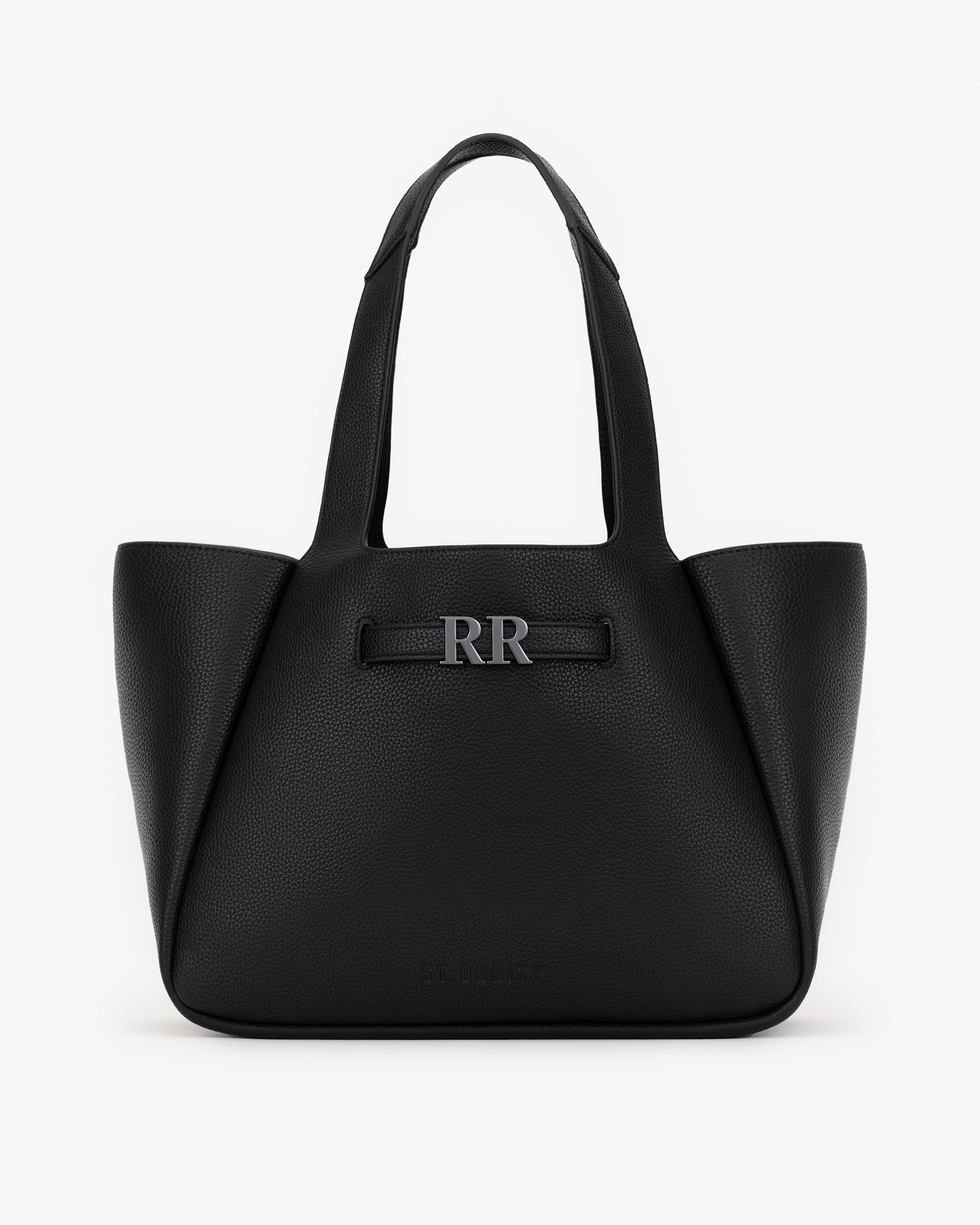 Casual Tote in Black/Gunmetal with Personalised Hardware
