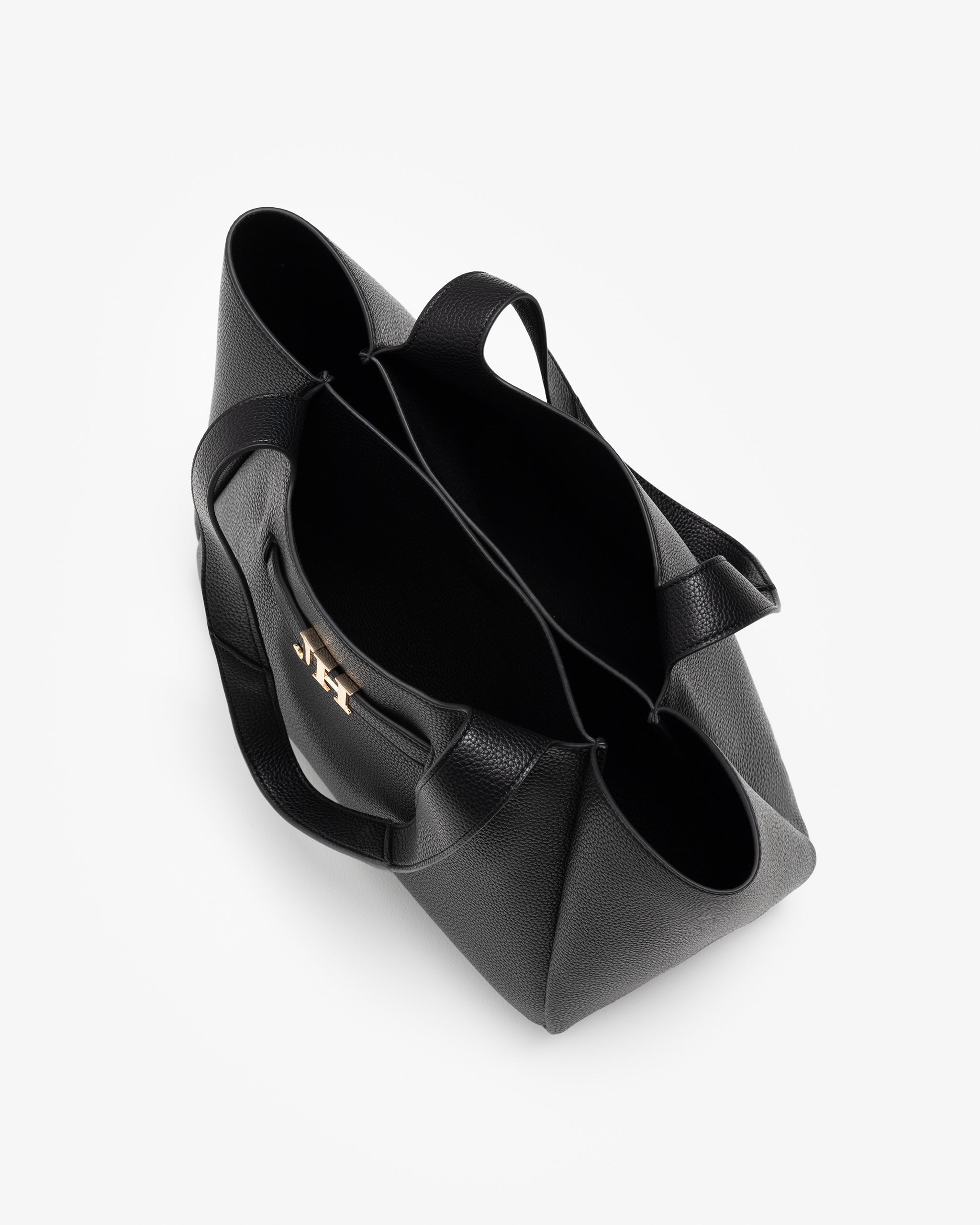 Casual Tote in Black/Gold with Personalised Hardware