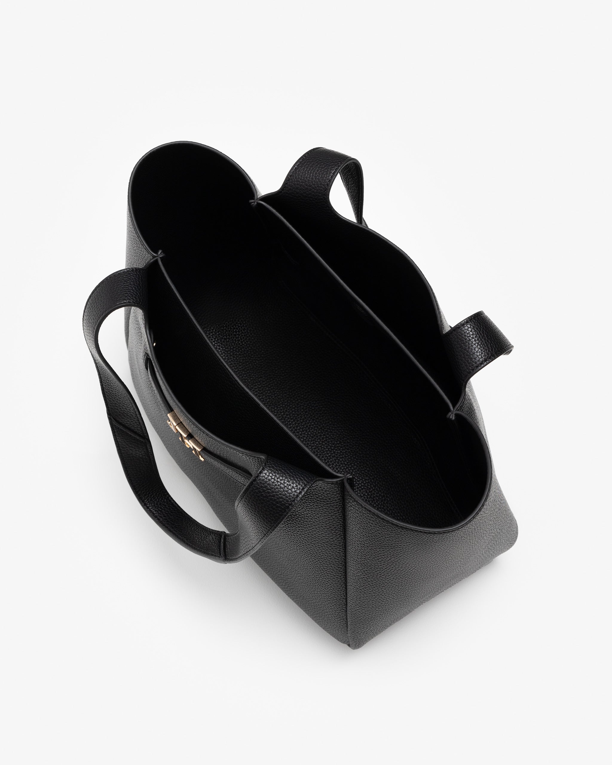 Casual Tote in Black/Gold with Personalised Hardware