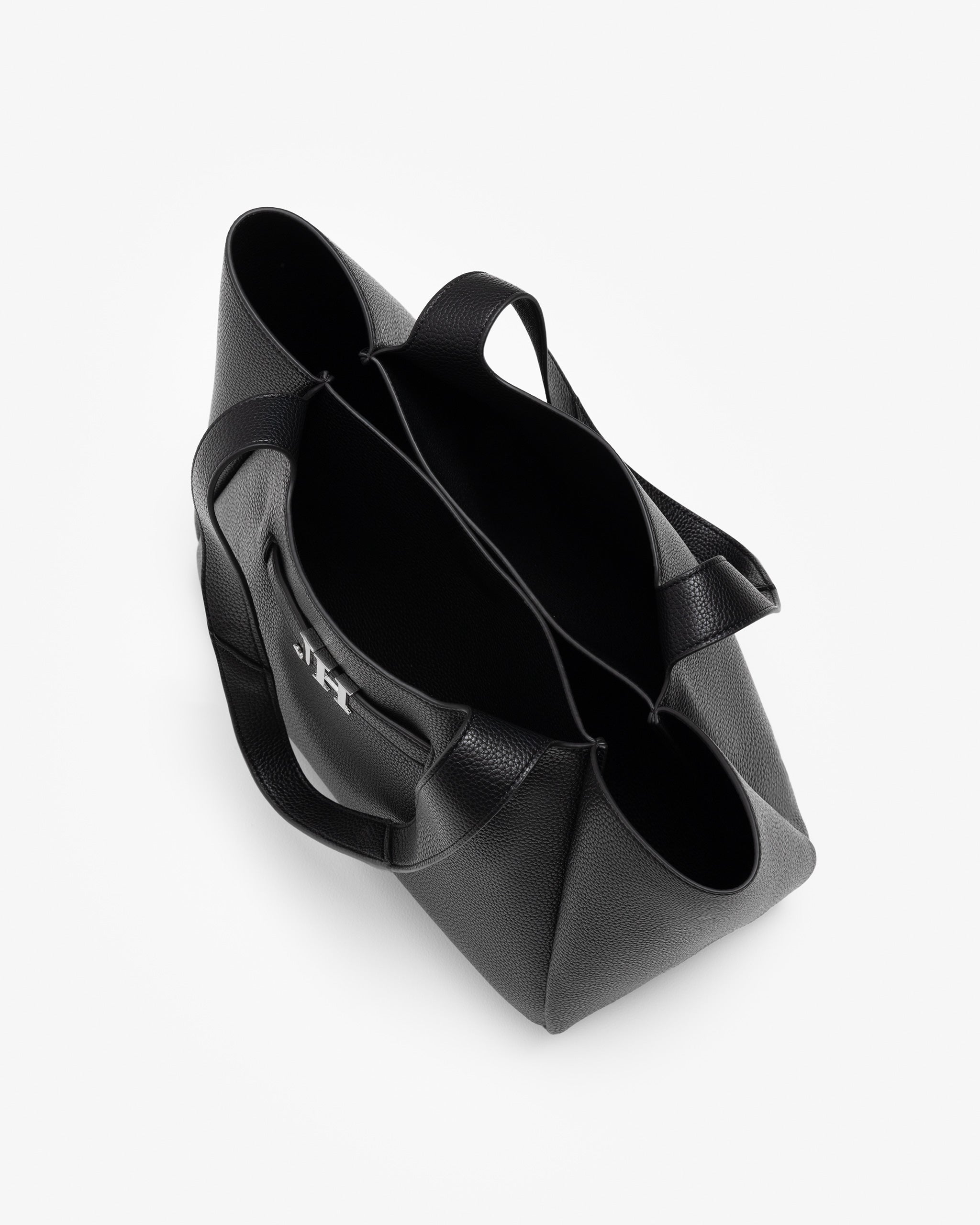 Casual Tote in Black/Gunmetal with Personalised Hardware