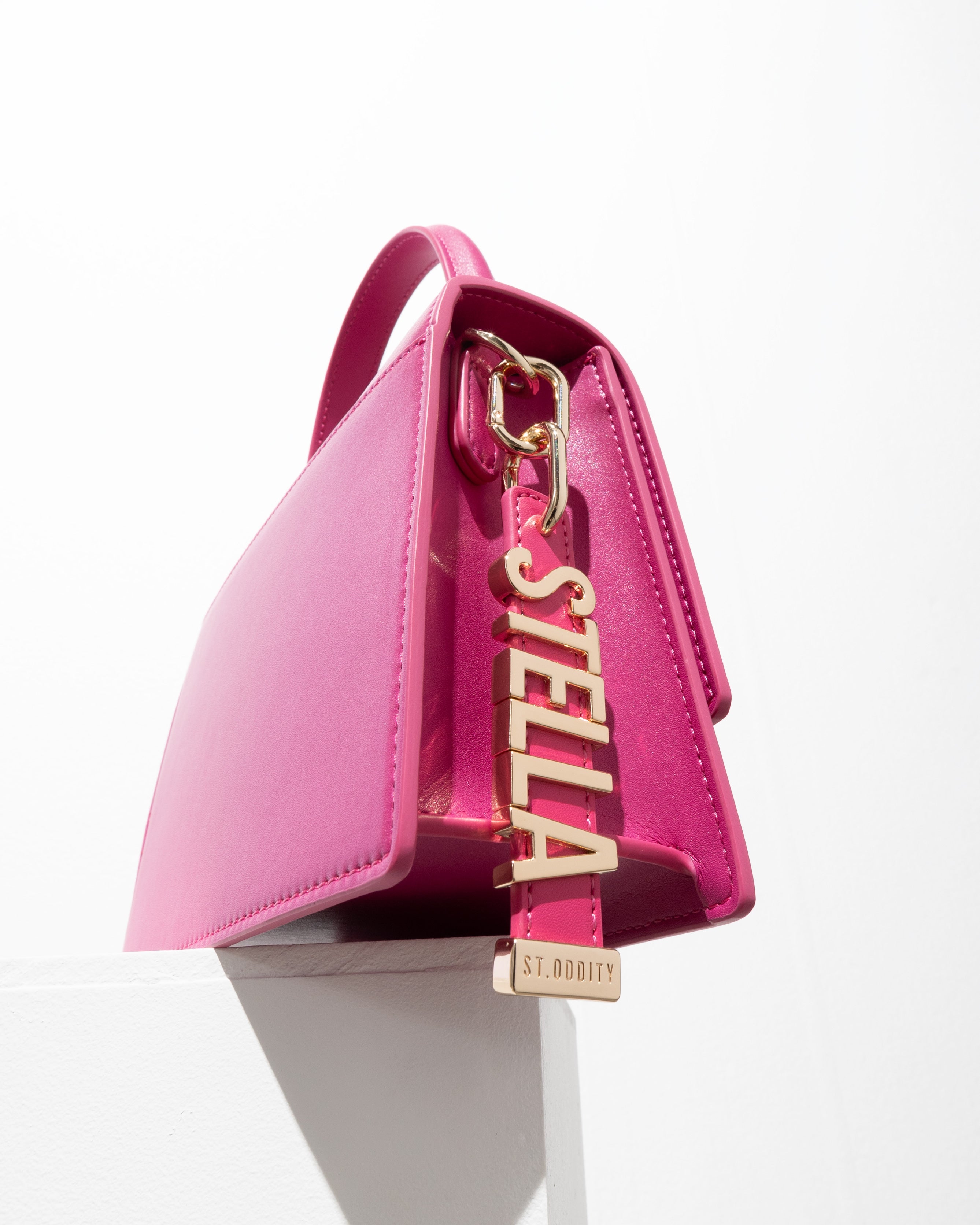 Charm in Hot Pink with Personalised Hardware