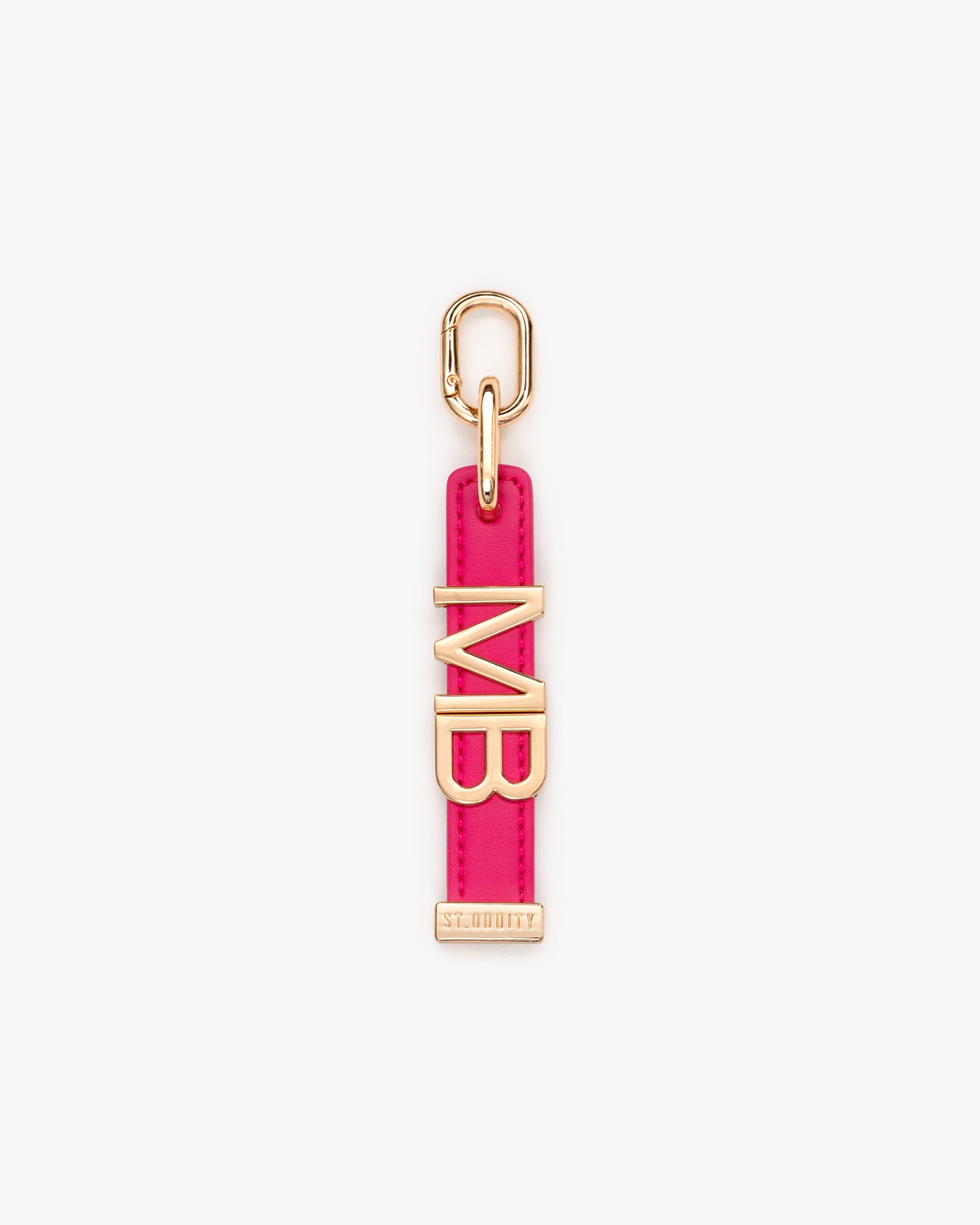 Charm in Hot Pink with Personalised Hardware