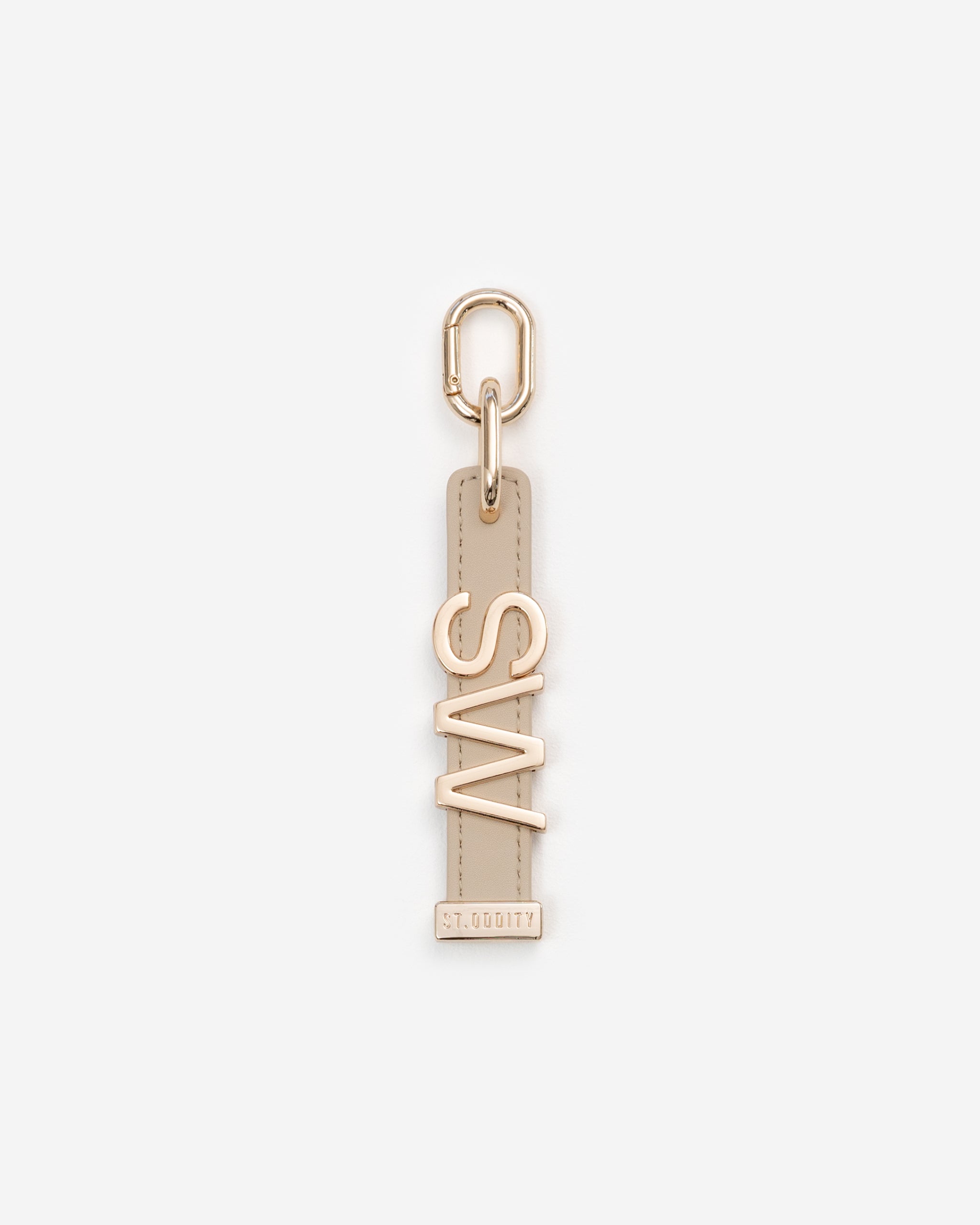 Charm in Light Sand with Personalised Hardware