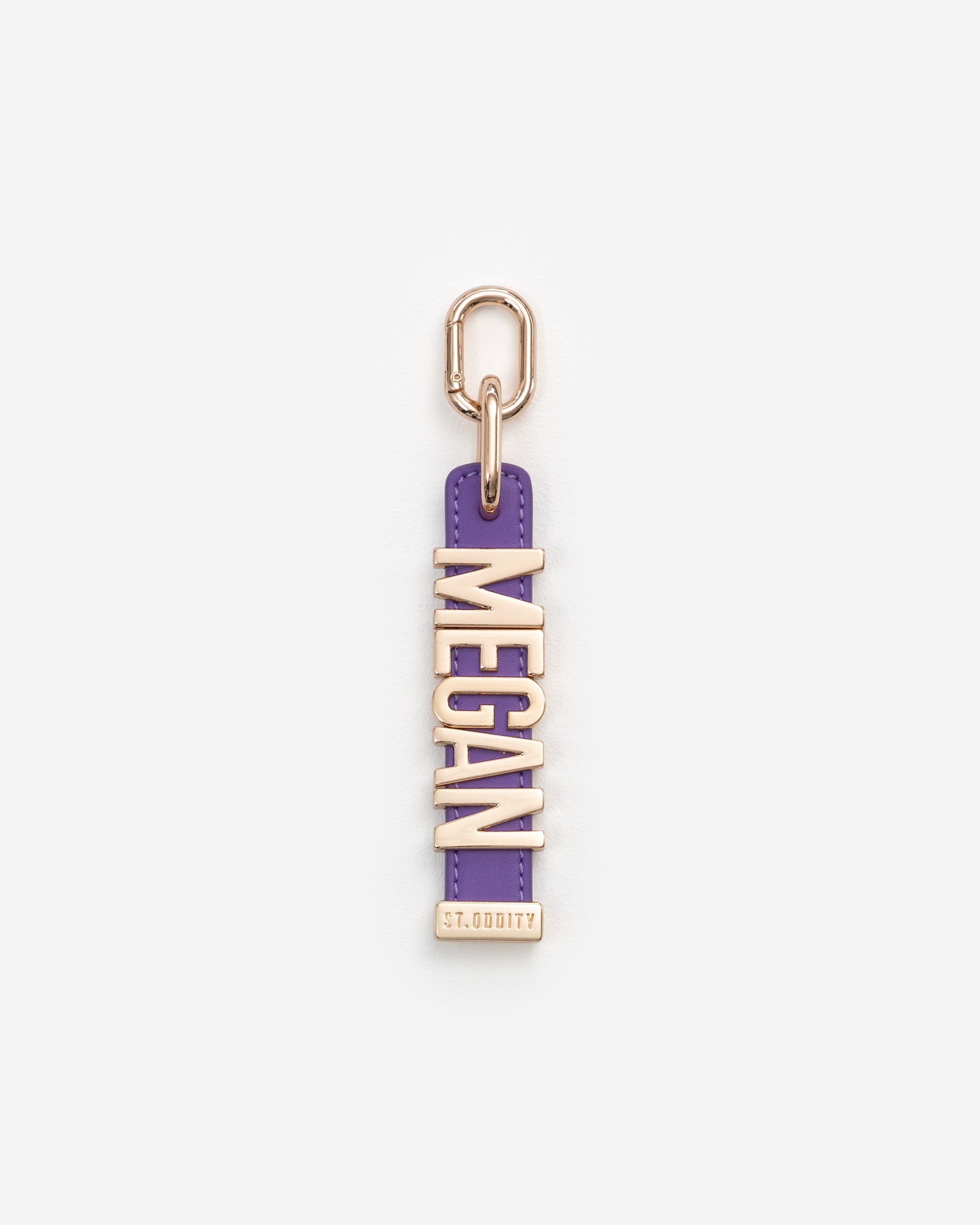 Charm in Purple with Personalised Hardware
