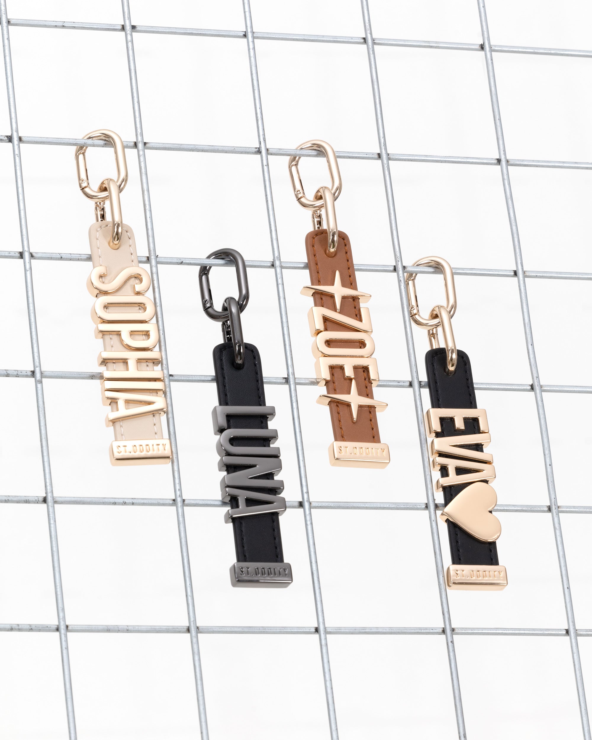 Charm in Black/Gold with Personalised Hardware