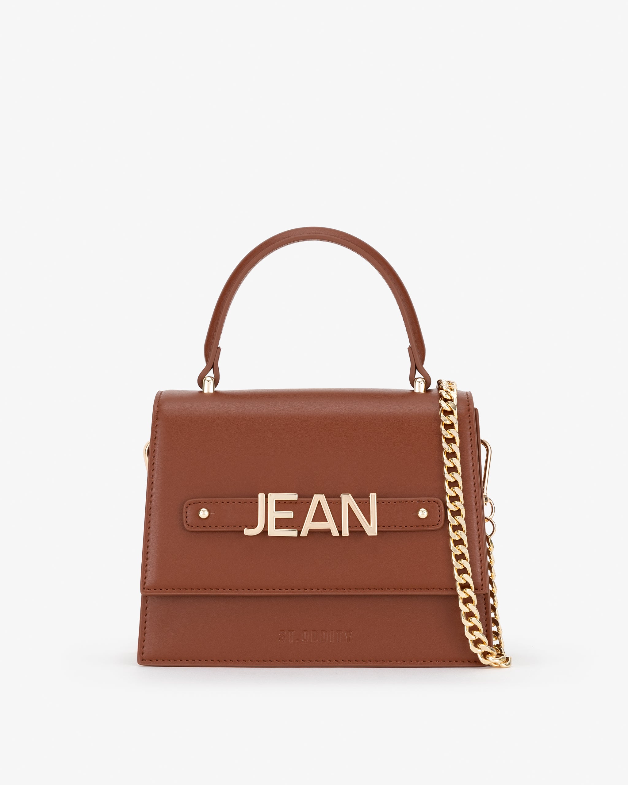 Evening Bag in Cognac with Personalised Hardware