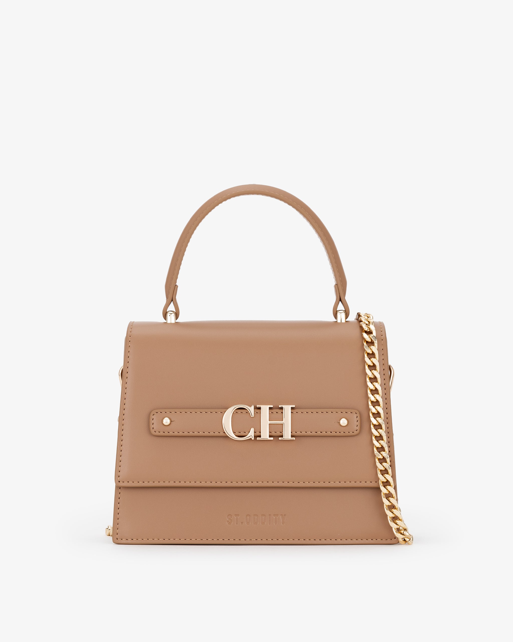 Evening Bag in Mocha with Personalised Hardware