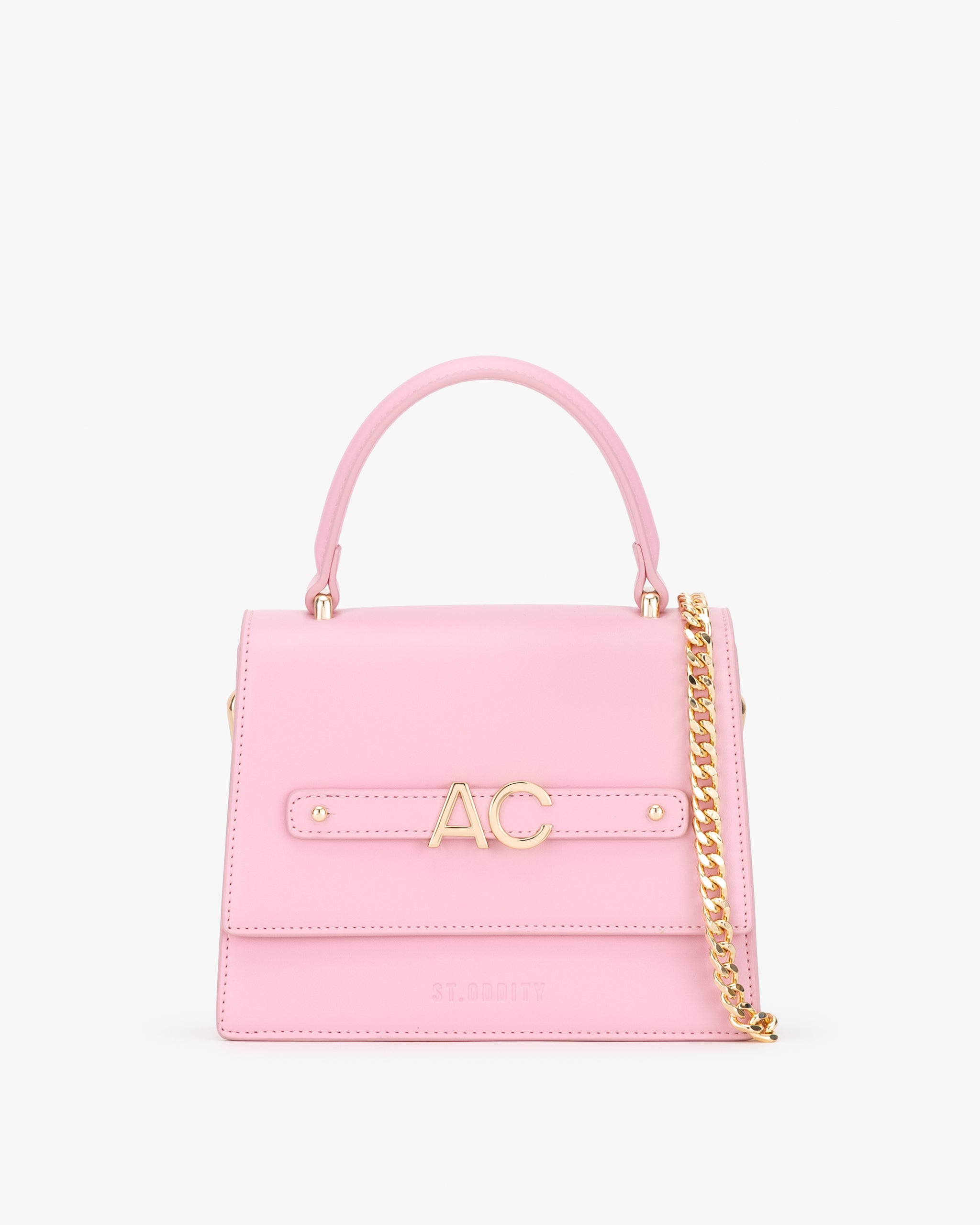 Evening Bag in Pink with Personalised Hardware