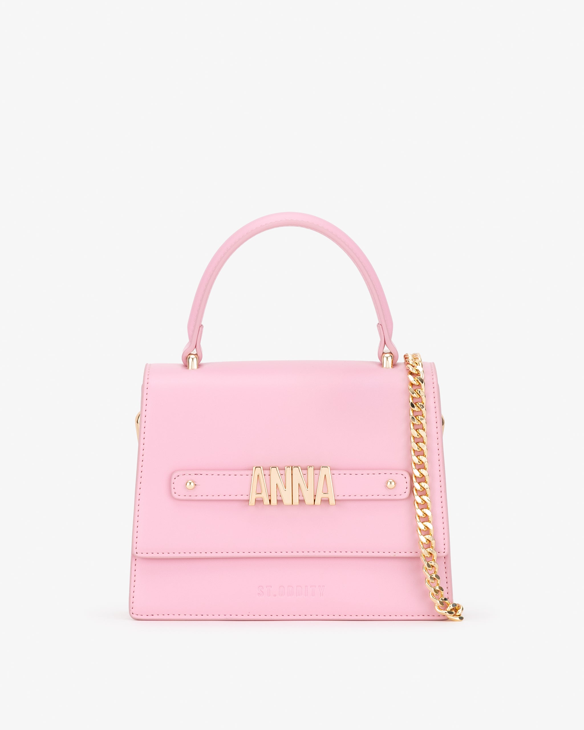 Evening Bag in Pink with Personalised Hardware