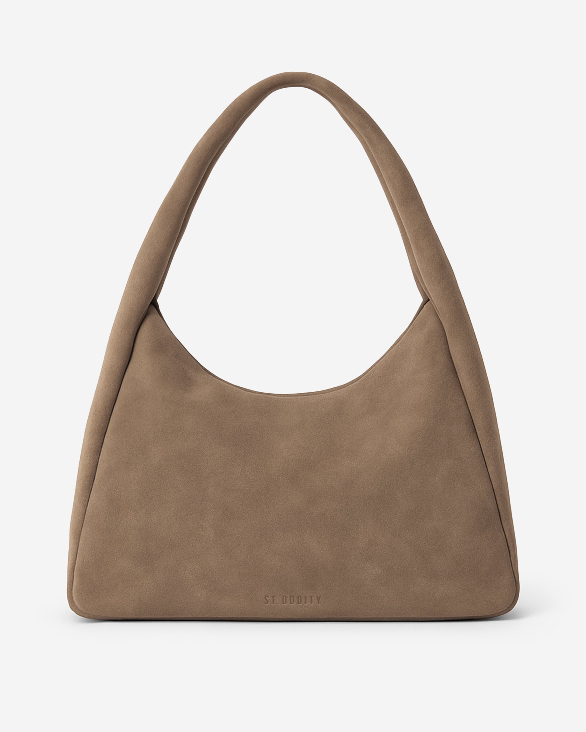 Hobo Bag in Walnut Faux Suede