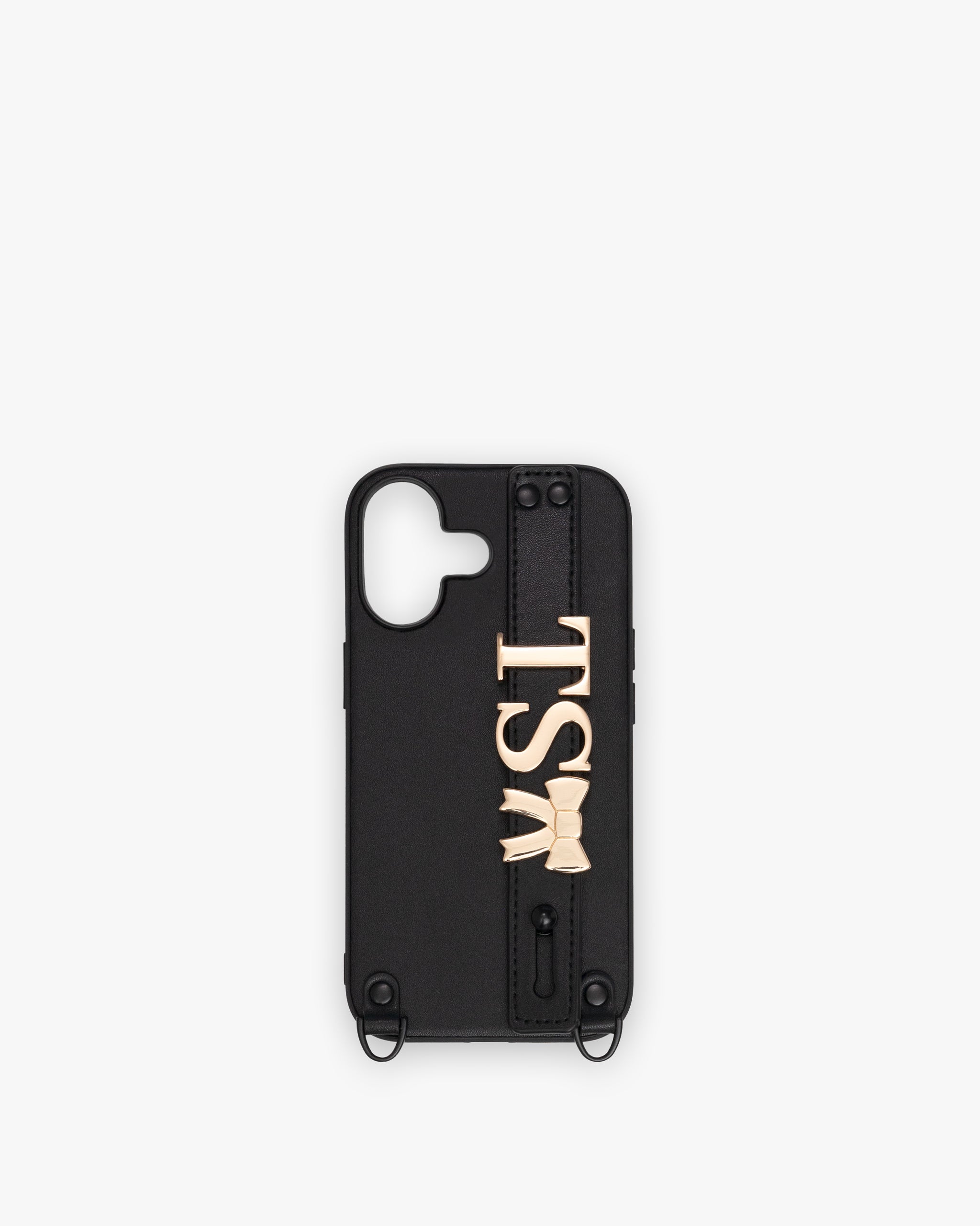 iPhone 16 Case in Black/Gold with Personalised Hardware