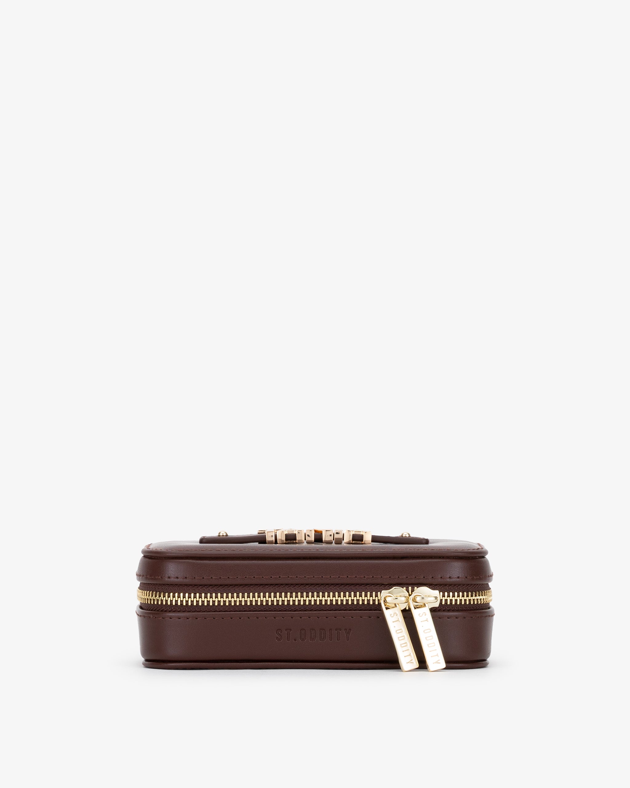 Jewellery Case in Brown with Personalised Hardware