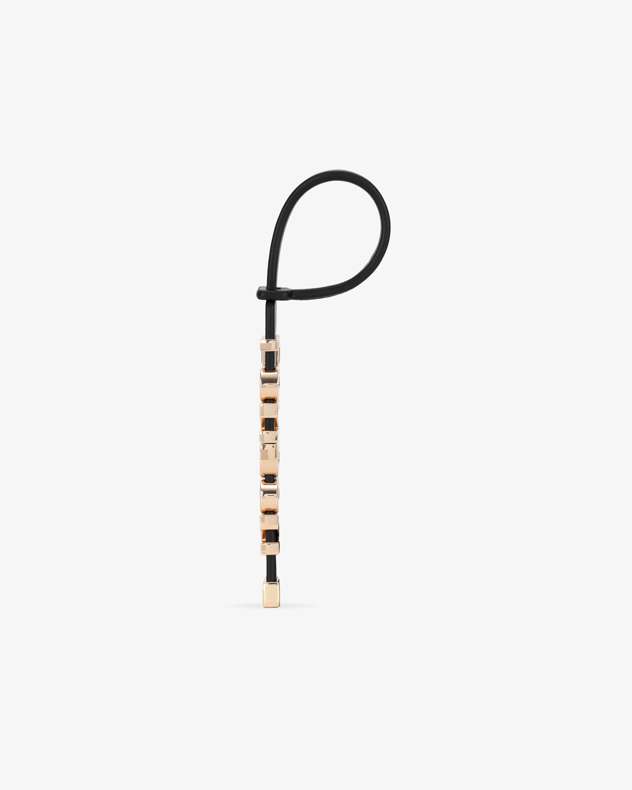 Luggage Tag in Black/Gold with Personalised Hardware