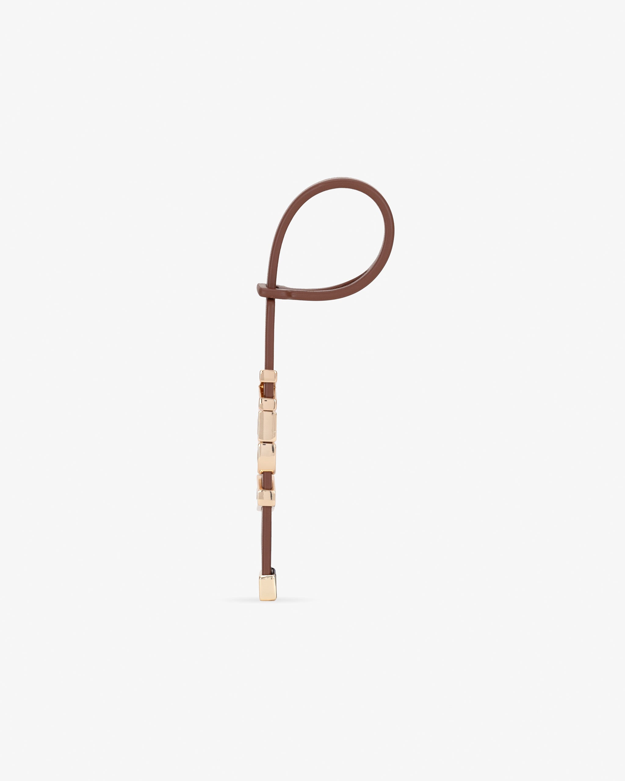 Luggage Tag in Cognac with Personalised Hardware