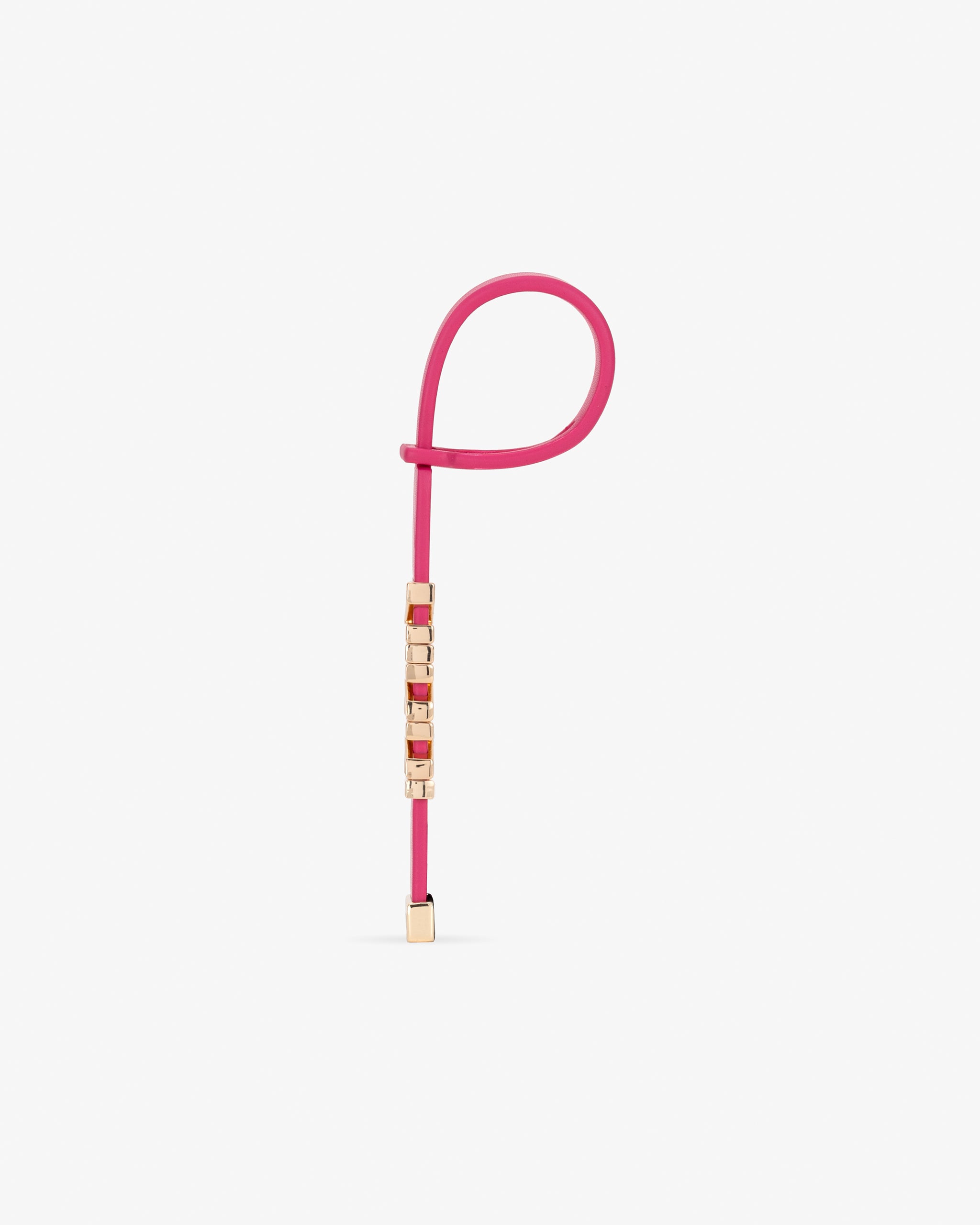 Luggage Tag in Hot Pink with Personalised Hardware