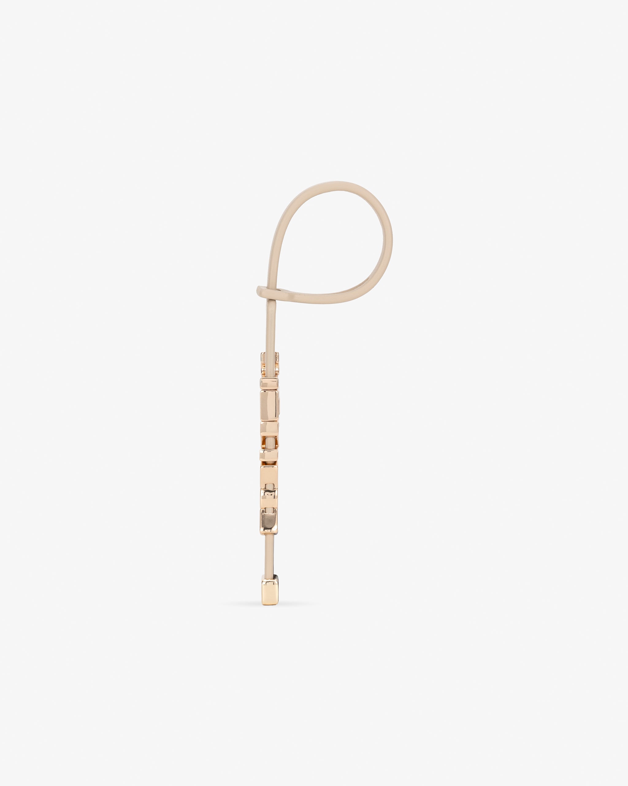 Luggage Tag in Light Sand Side View