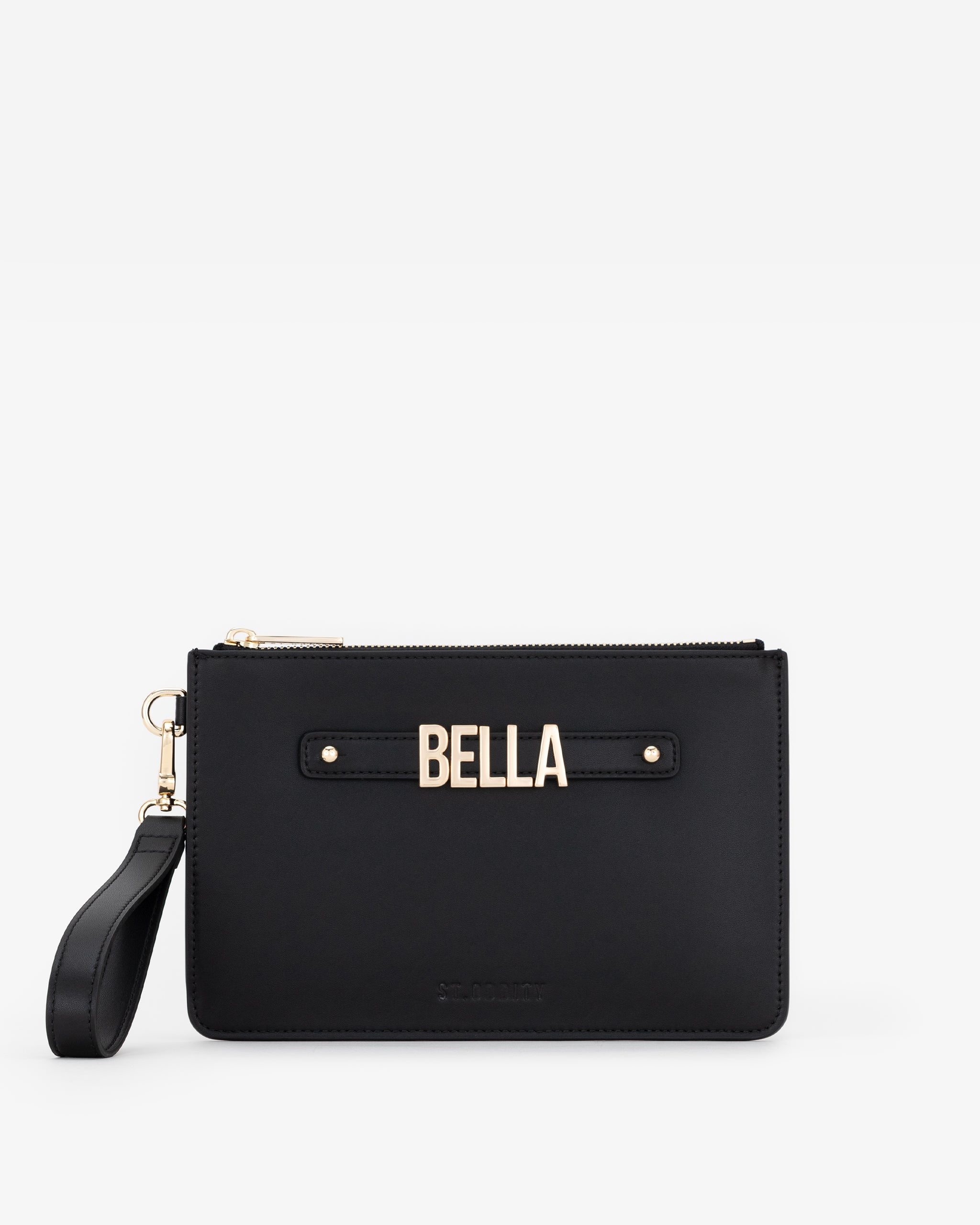 Pre-order (Mid-March): Pouch in Black/Gold with Personalised Hardware