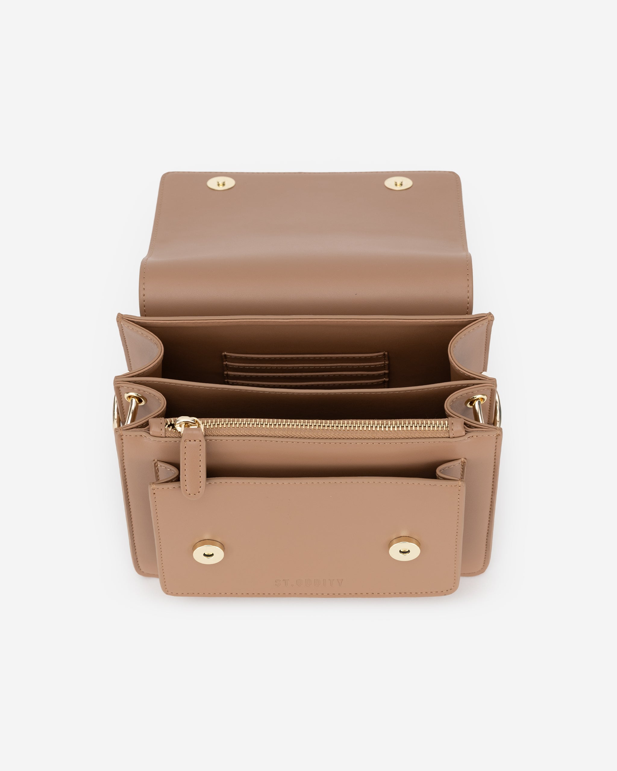 Shoulder Bag in Mocha with Personalised Hardware