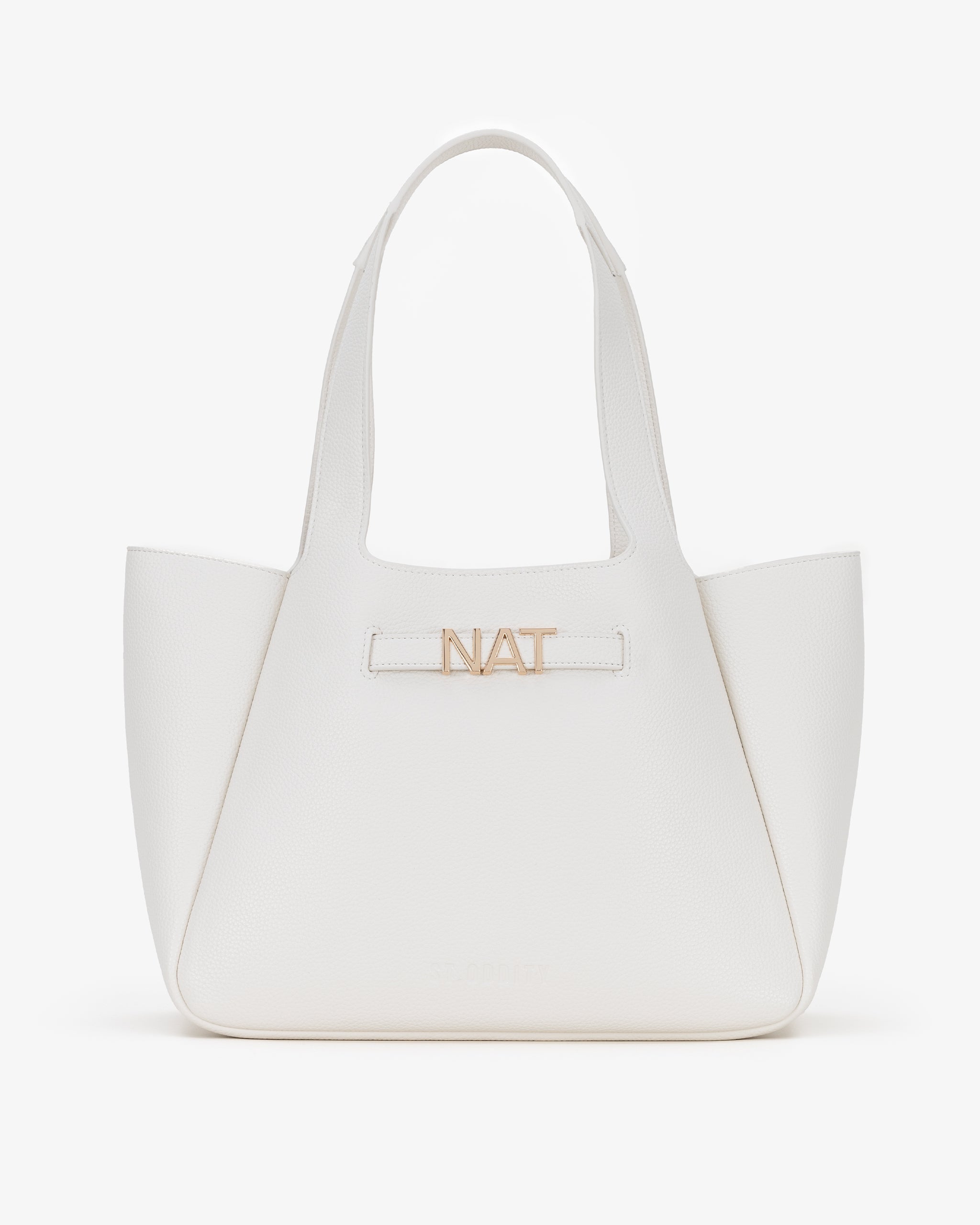 Casual Tote in Off White with Personalised Hardware