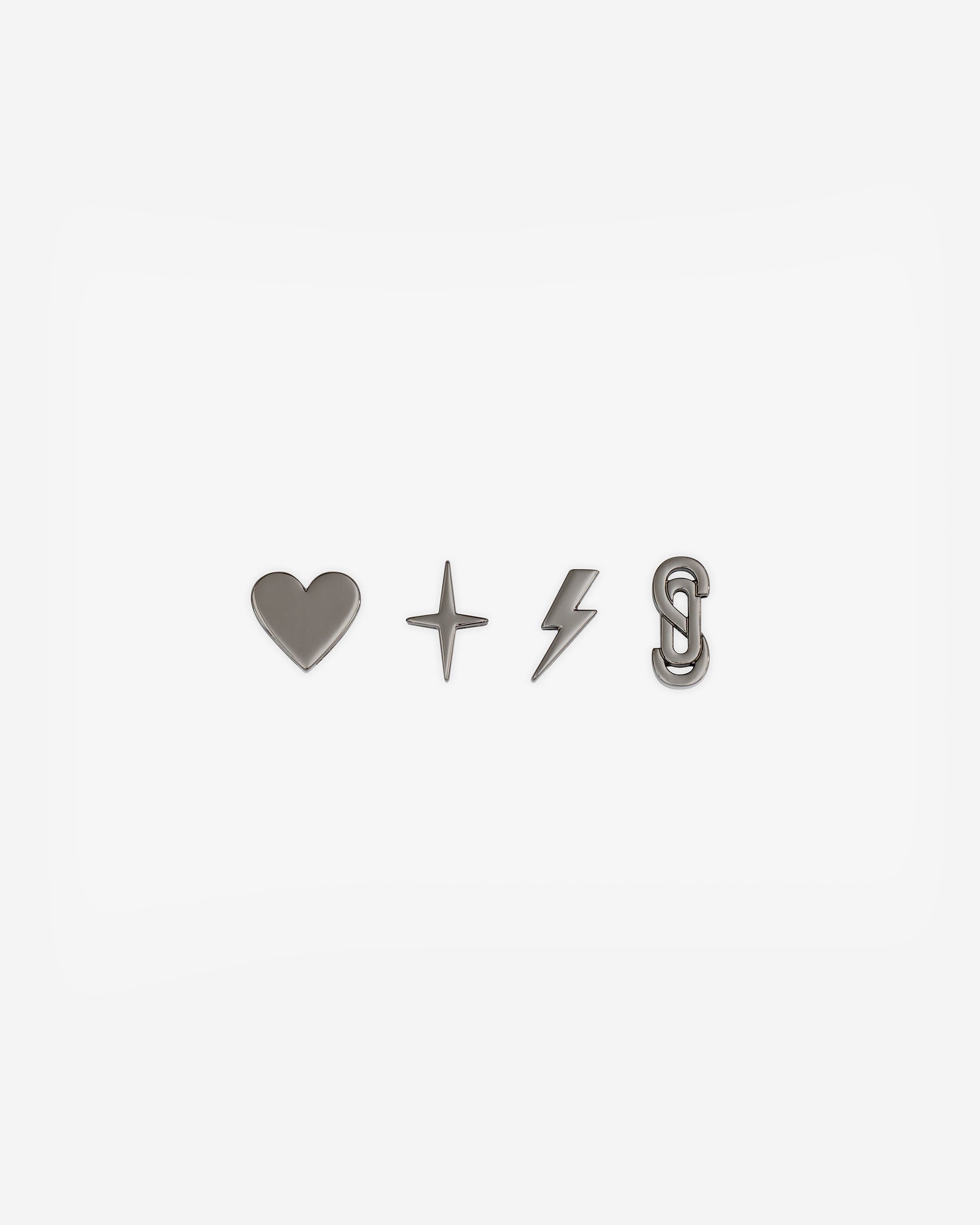 Set of 5 Serif Letters or Symbols in Gunmetal