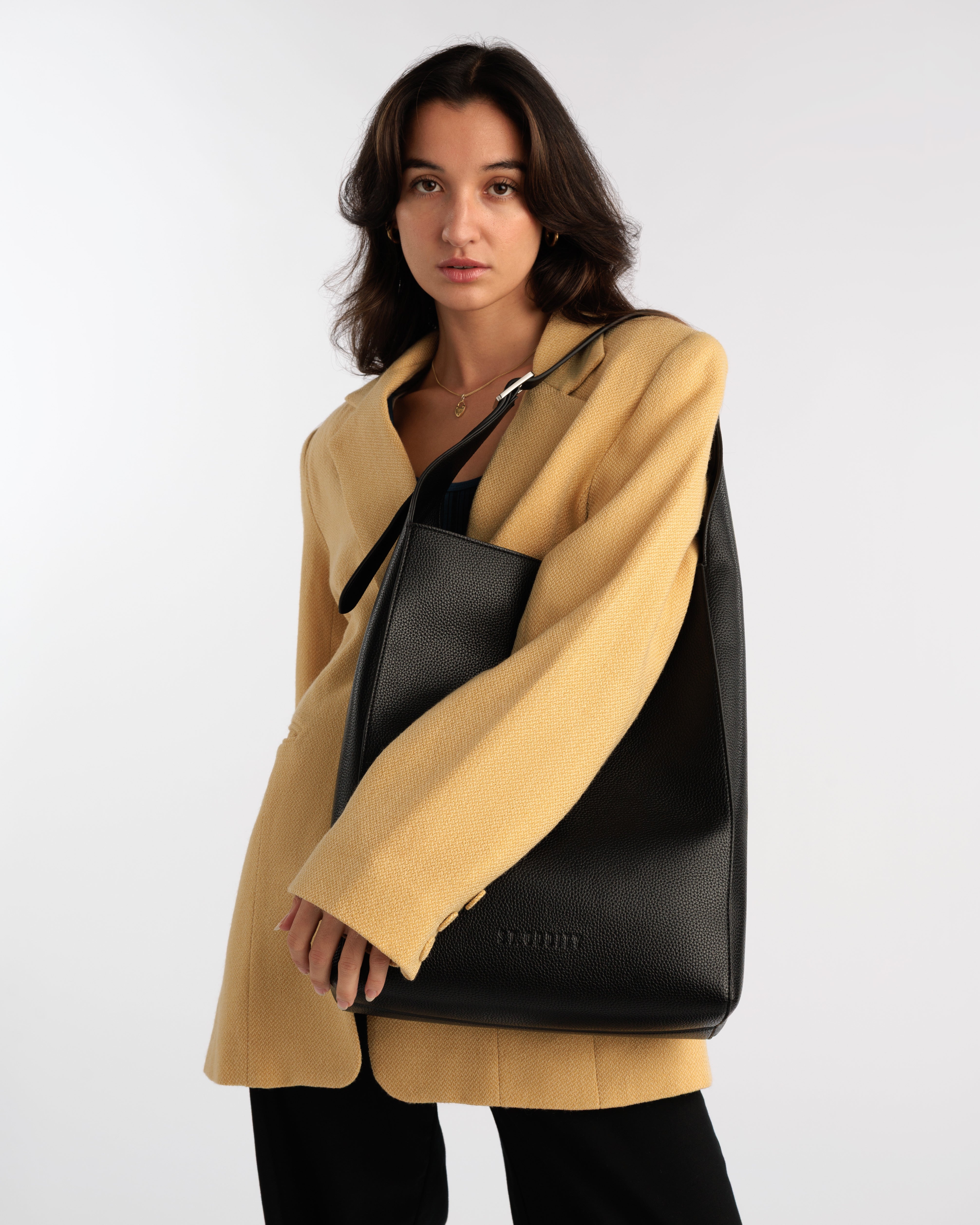 Tall Hobo Bag in Black