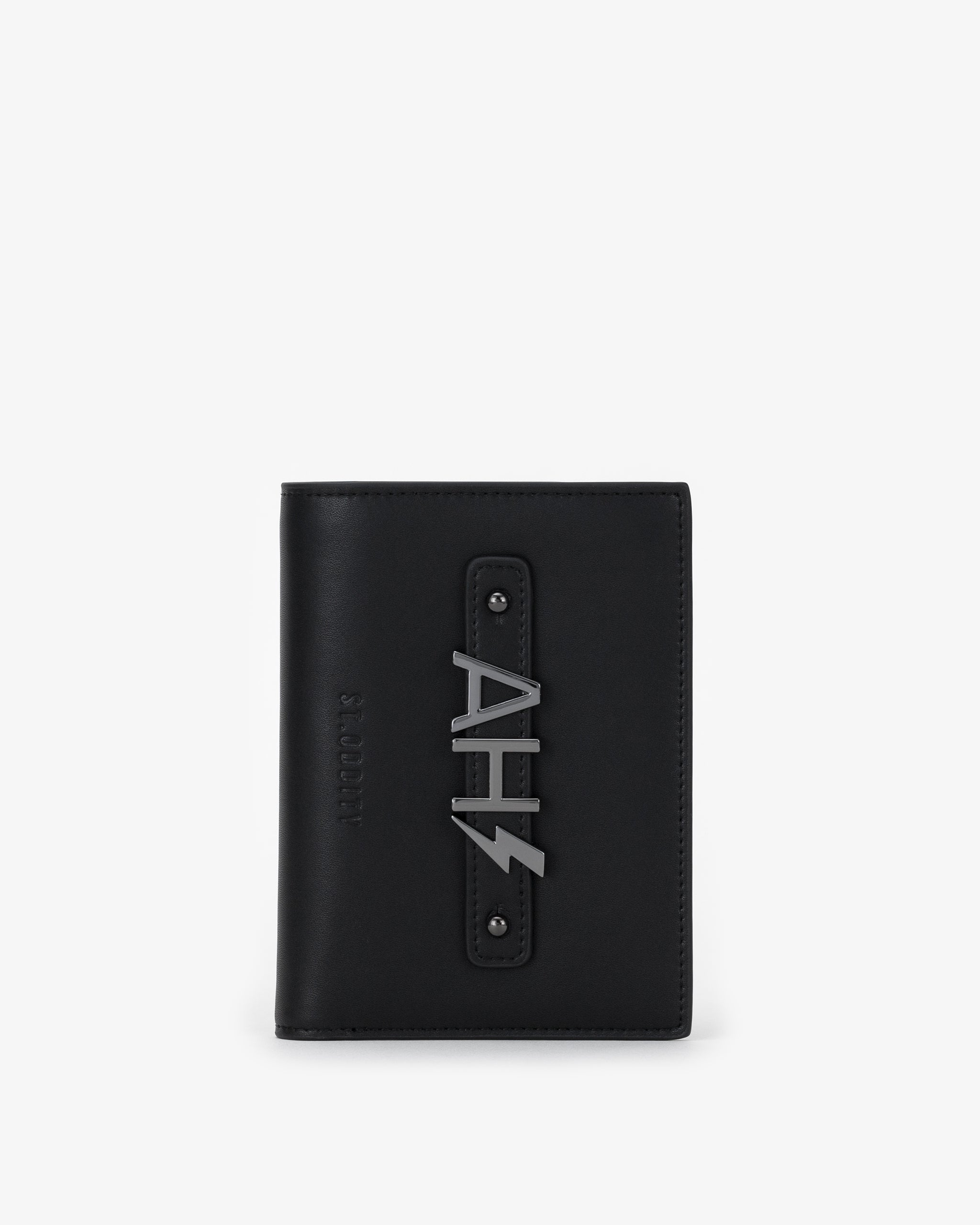 Pre-order (Mid-November): Travel Wallet in Black/Gunmetal with Personalised Hardware
