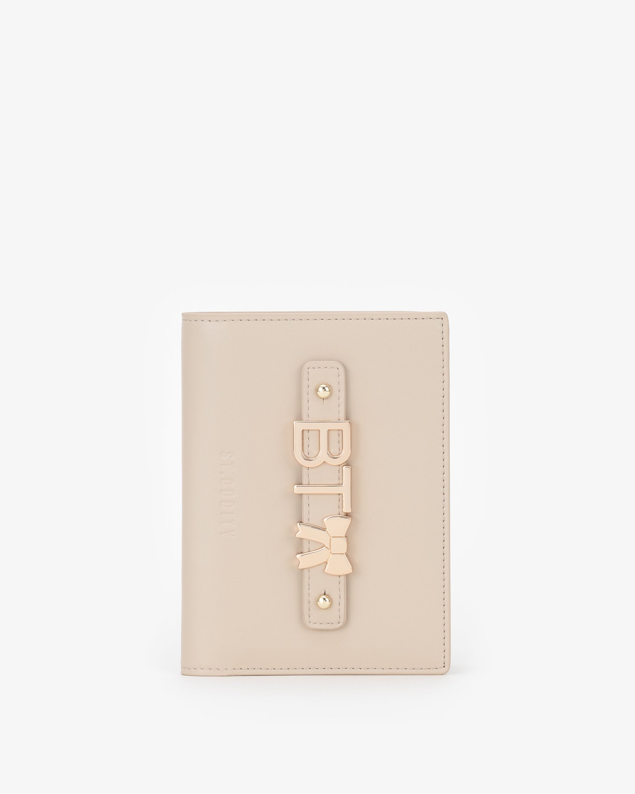 Travel Wallet in Light Sand with Personalised Hardware