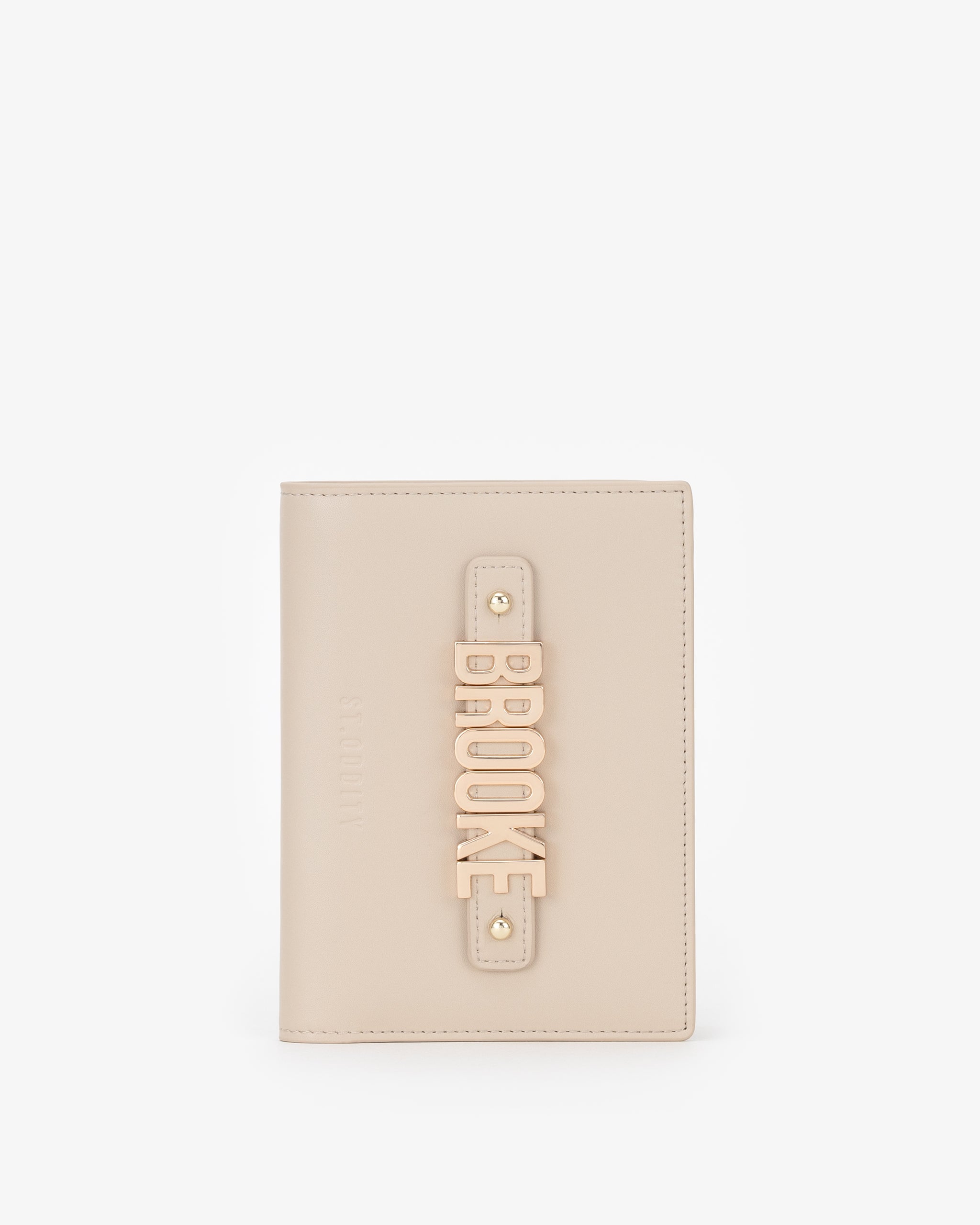 Travel Wallet in Light Sand with Personalised Hardware
