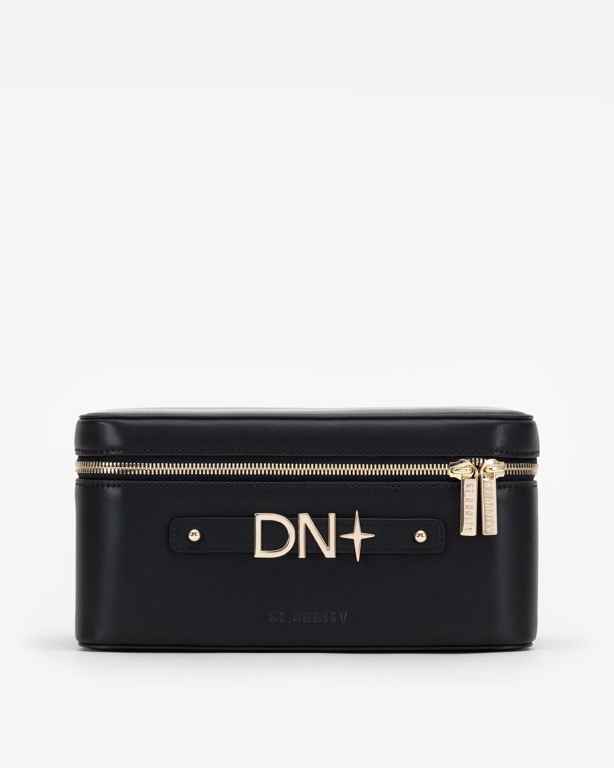 Vanity Case in Black/Gold with Personalised Hardware