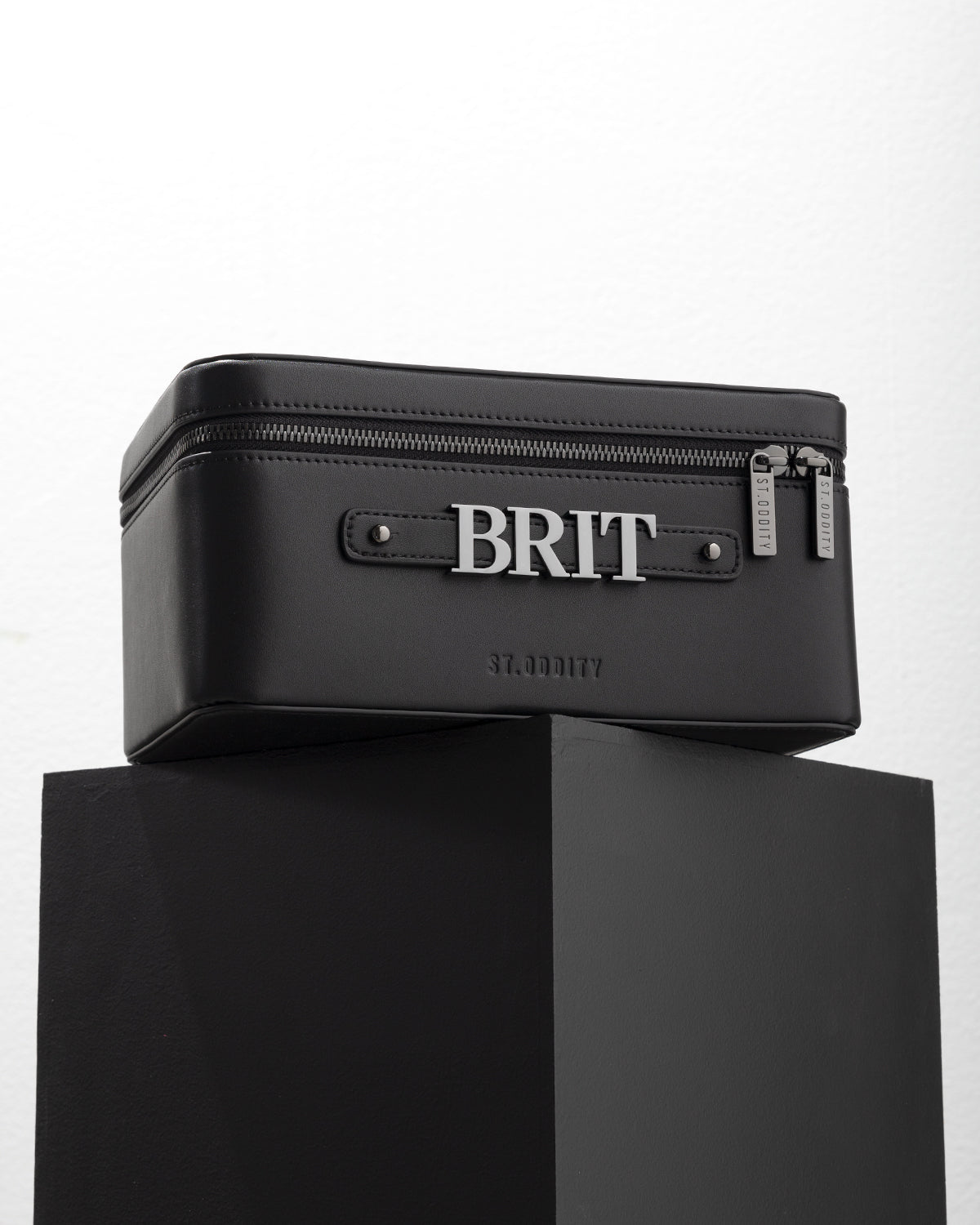 Vanity Case in Black/Gunmetal with Personalised Hardware