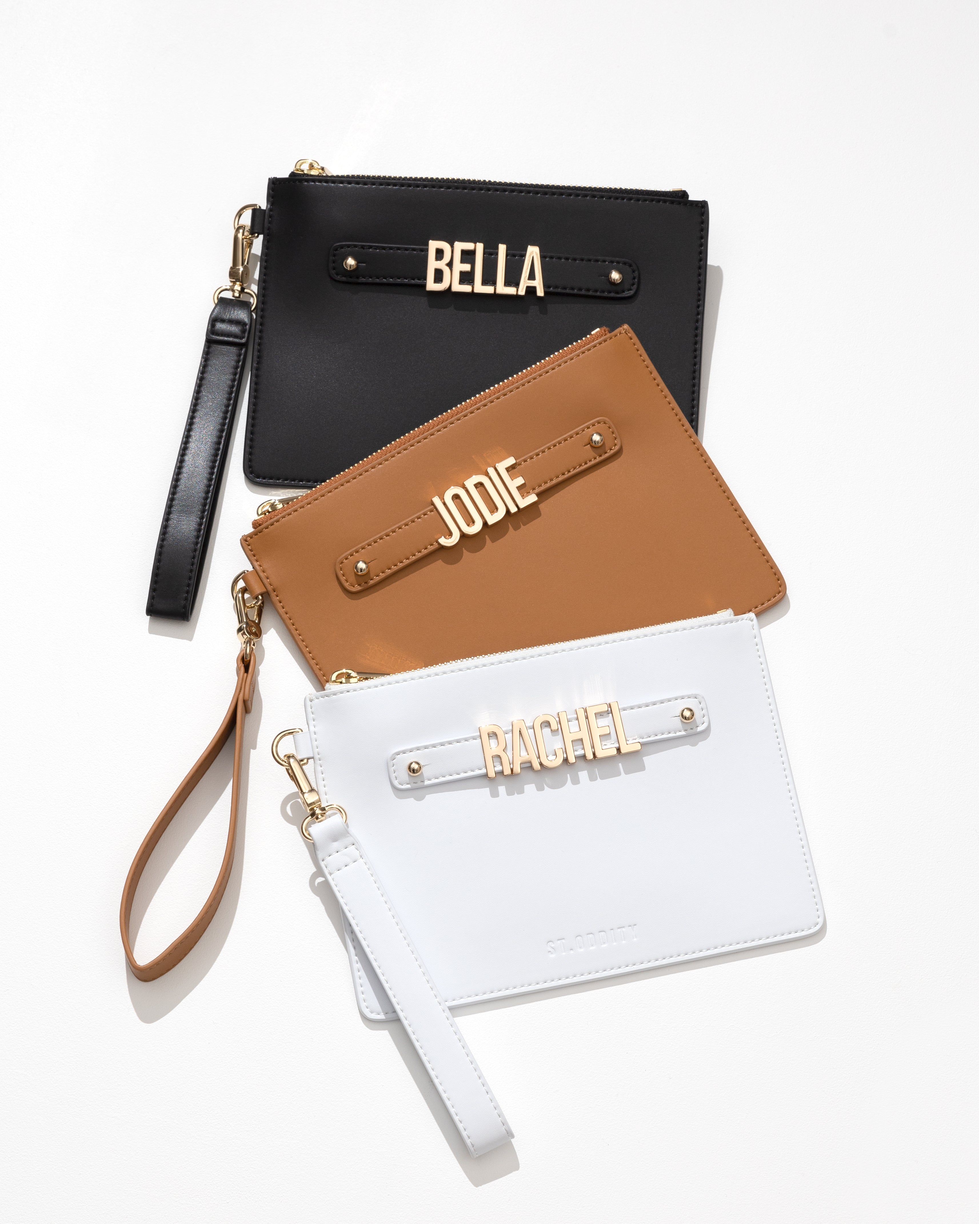 Pre-order (Late February): Pouch in Black/Gold with Personalised Hardware