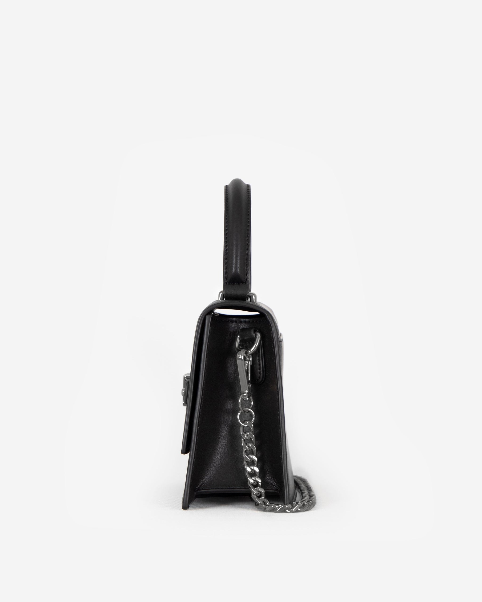 Evening Bag in Black/Gunmetal with Personalised Hardware