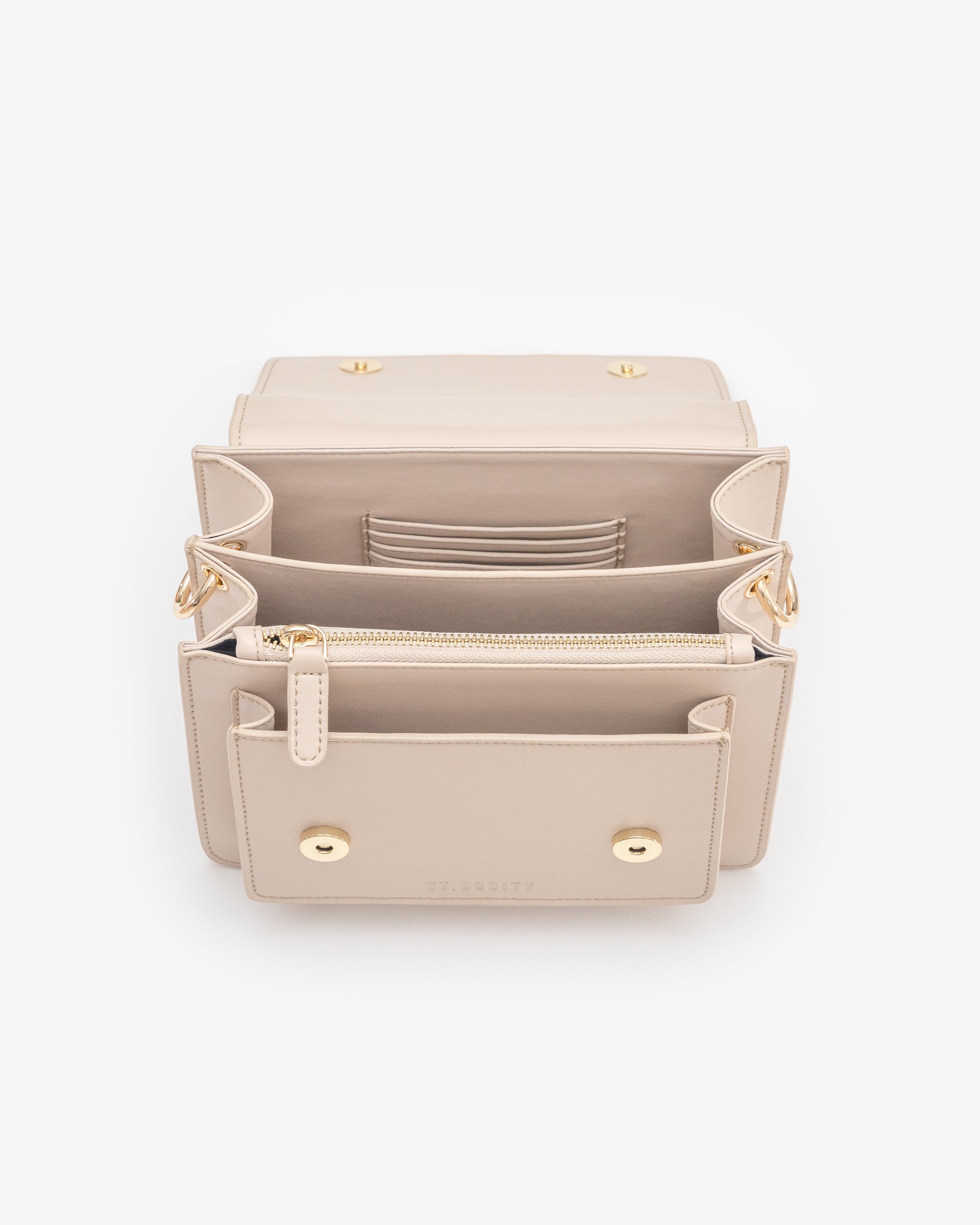 Shoulder Bag in Light Sand with Personalised Hardware