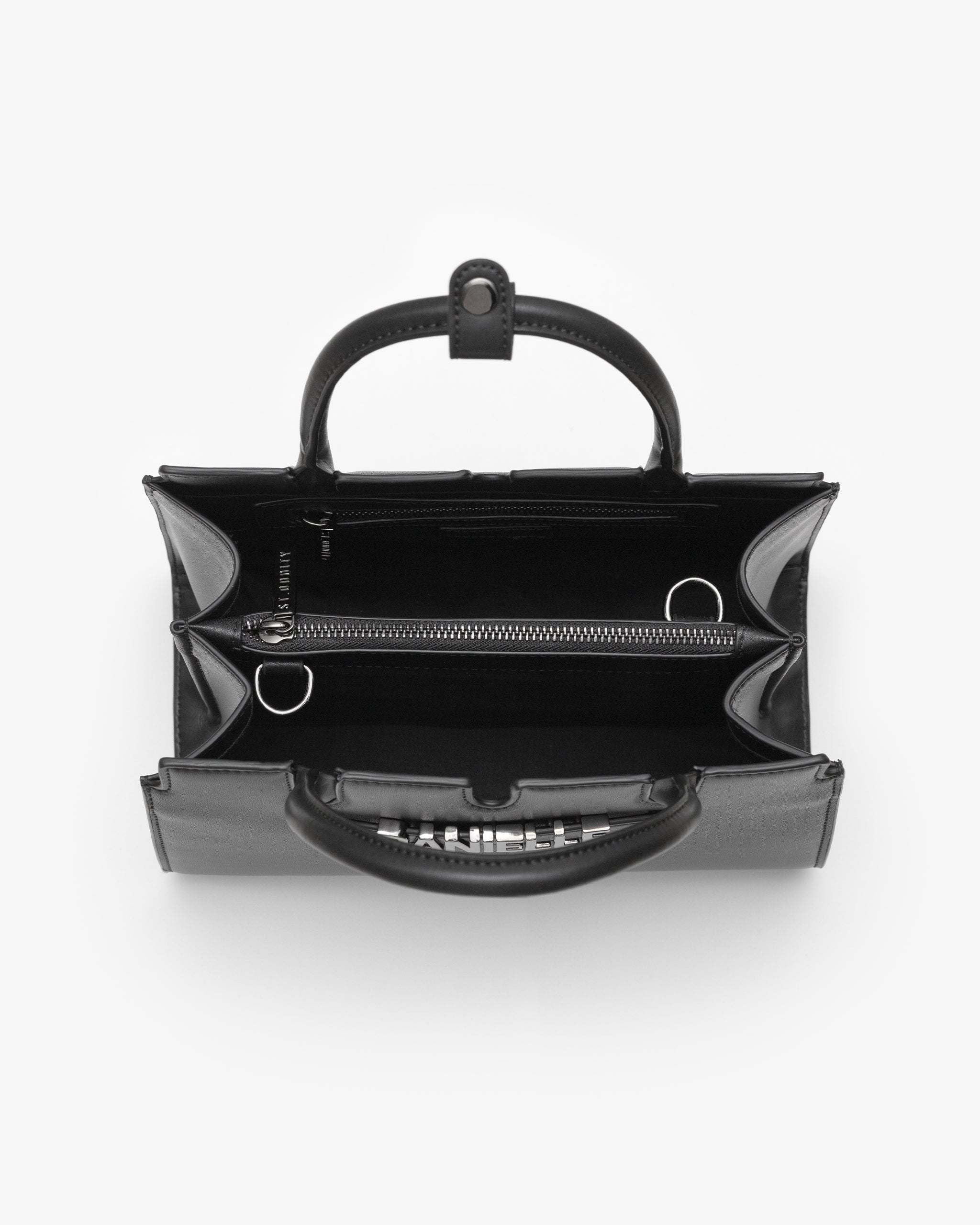 All Day Top Handle Bag in Black/Gunmetal with Personalised Hardware