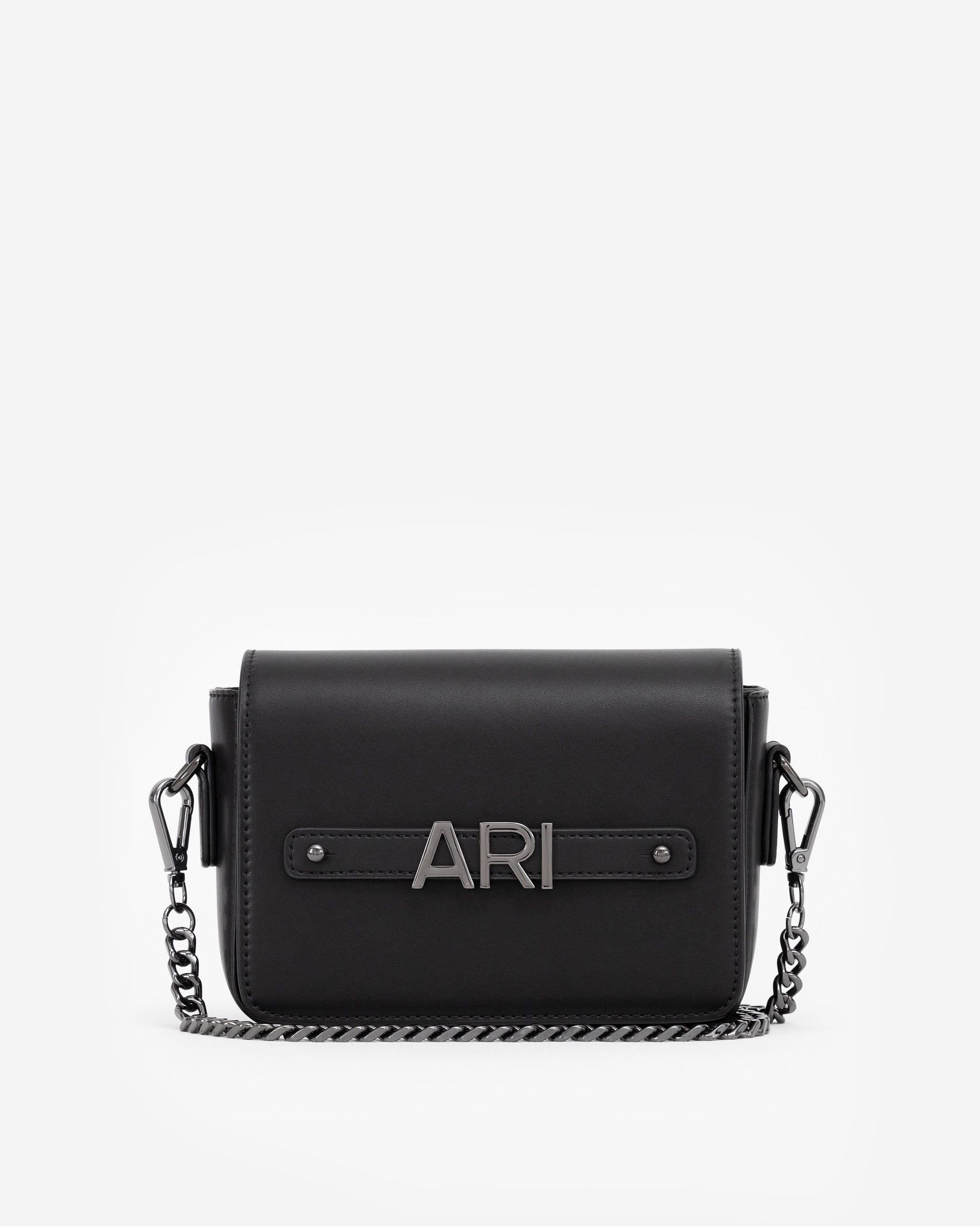 Crossbody Bag in Black with Personalised Hardware