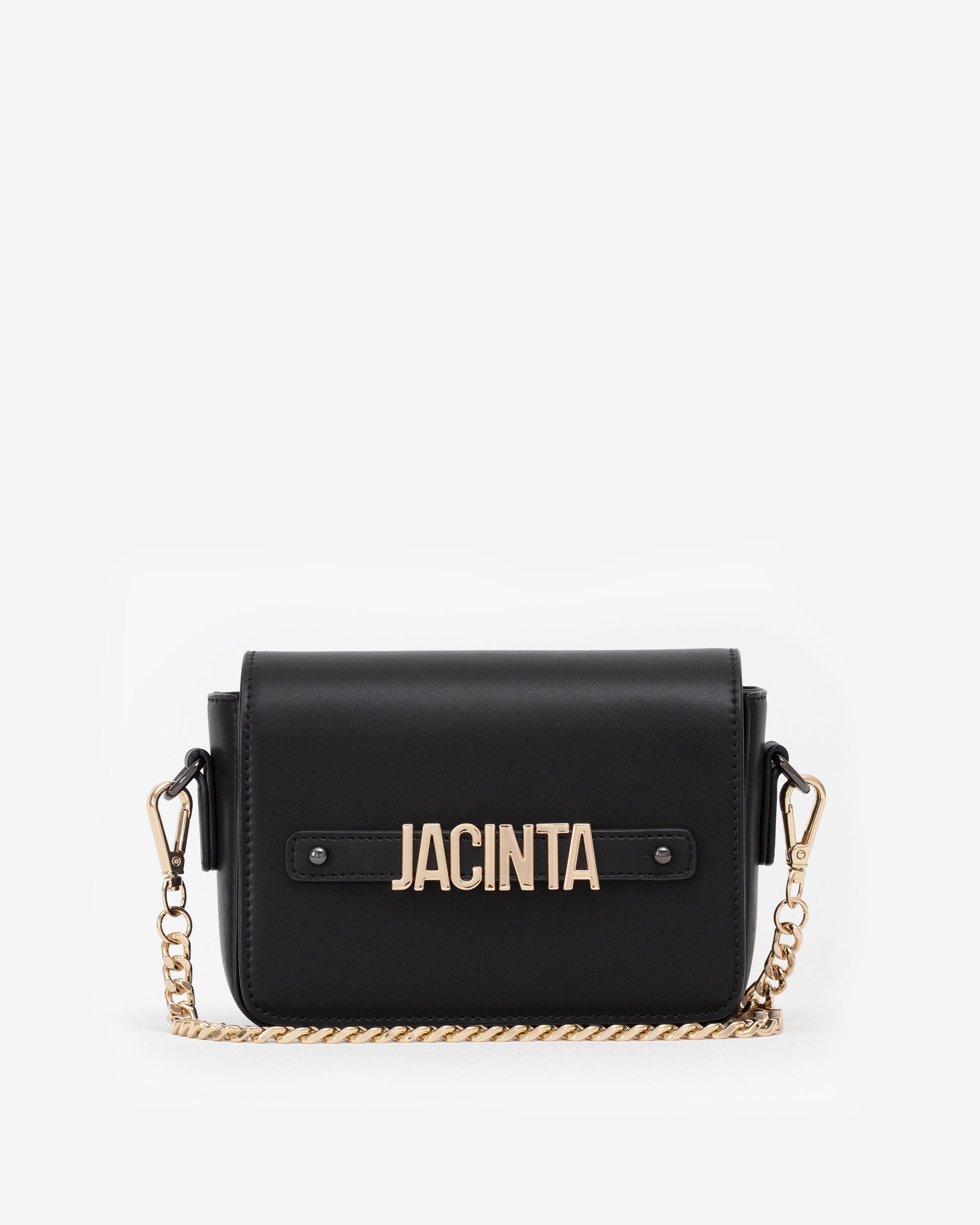 Gold Edition: Crossbody Bag in Black with Personalised Hardware