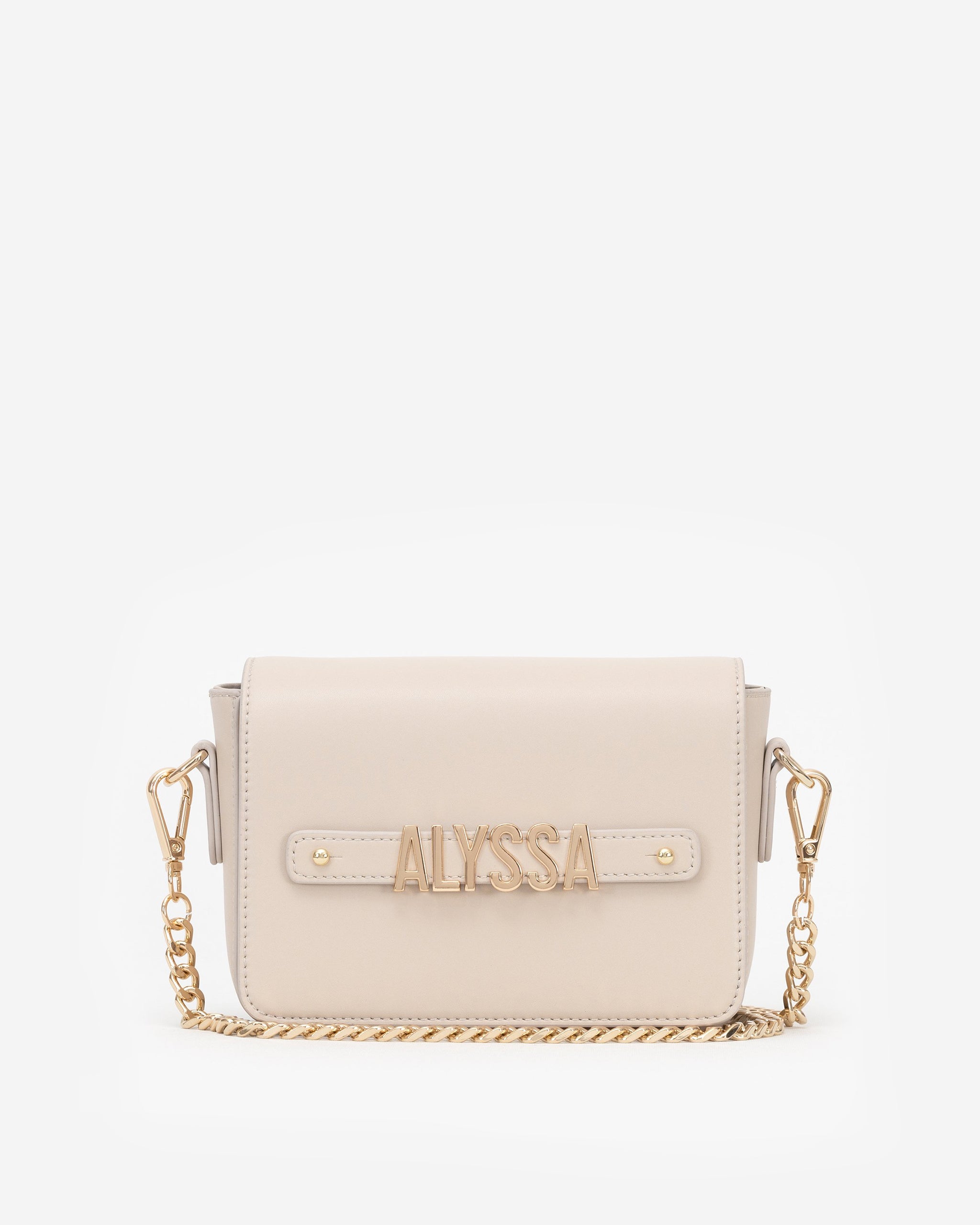 Crossbody Bag in Light Sand with Personalised Hardware