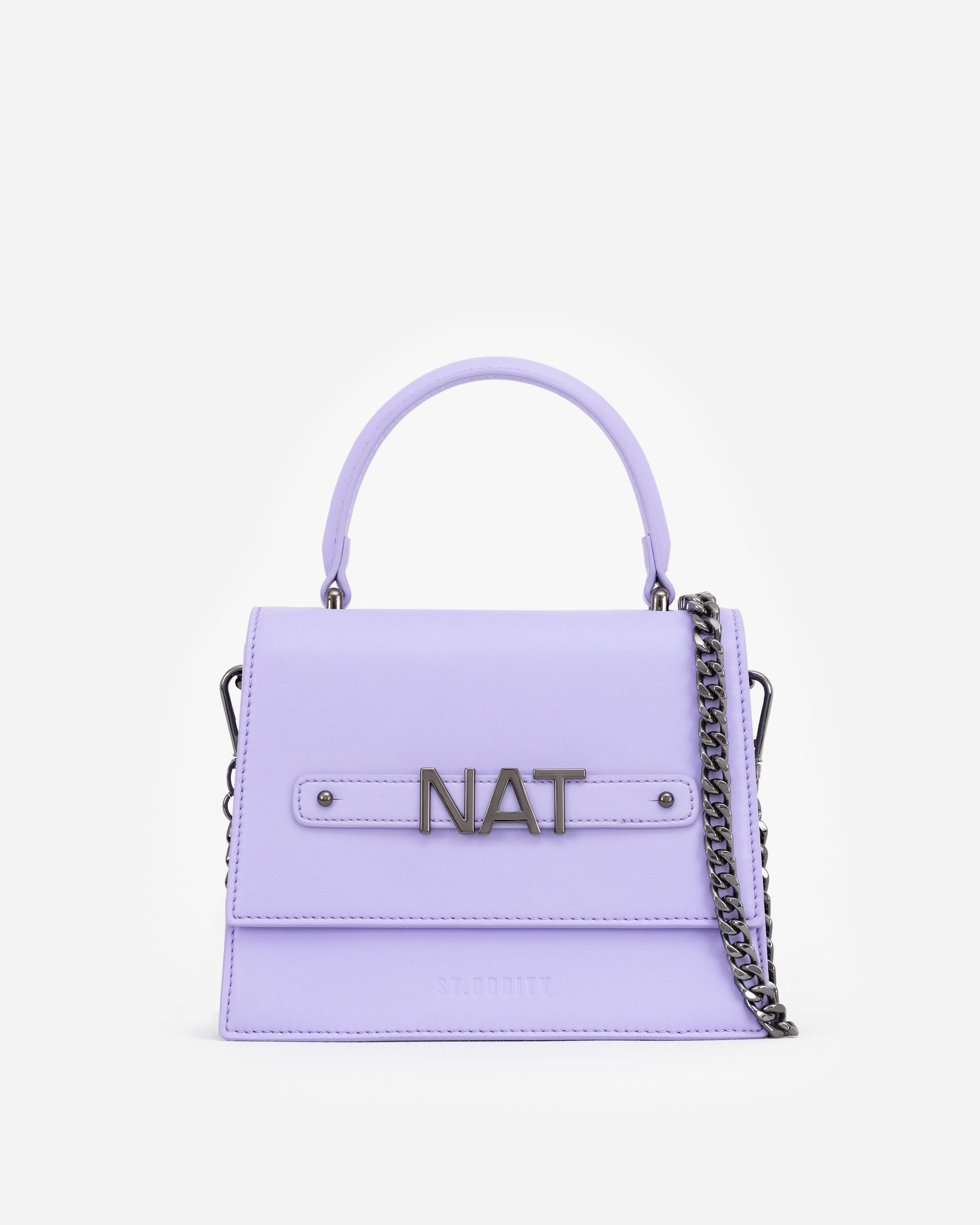 Evening Bag in Lavender with Personalised Hardware