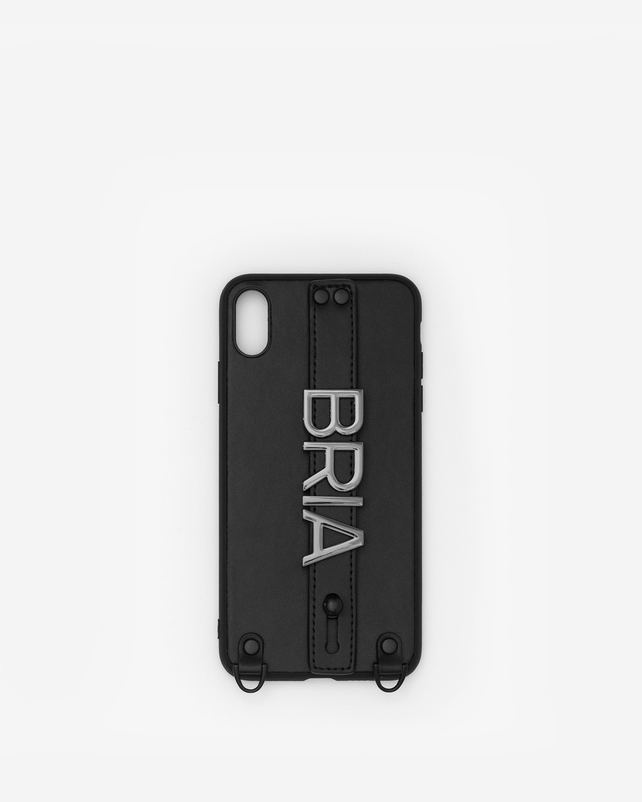 iPhone XS Max Case in Black/Gunmetal with Personalised Hardware