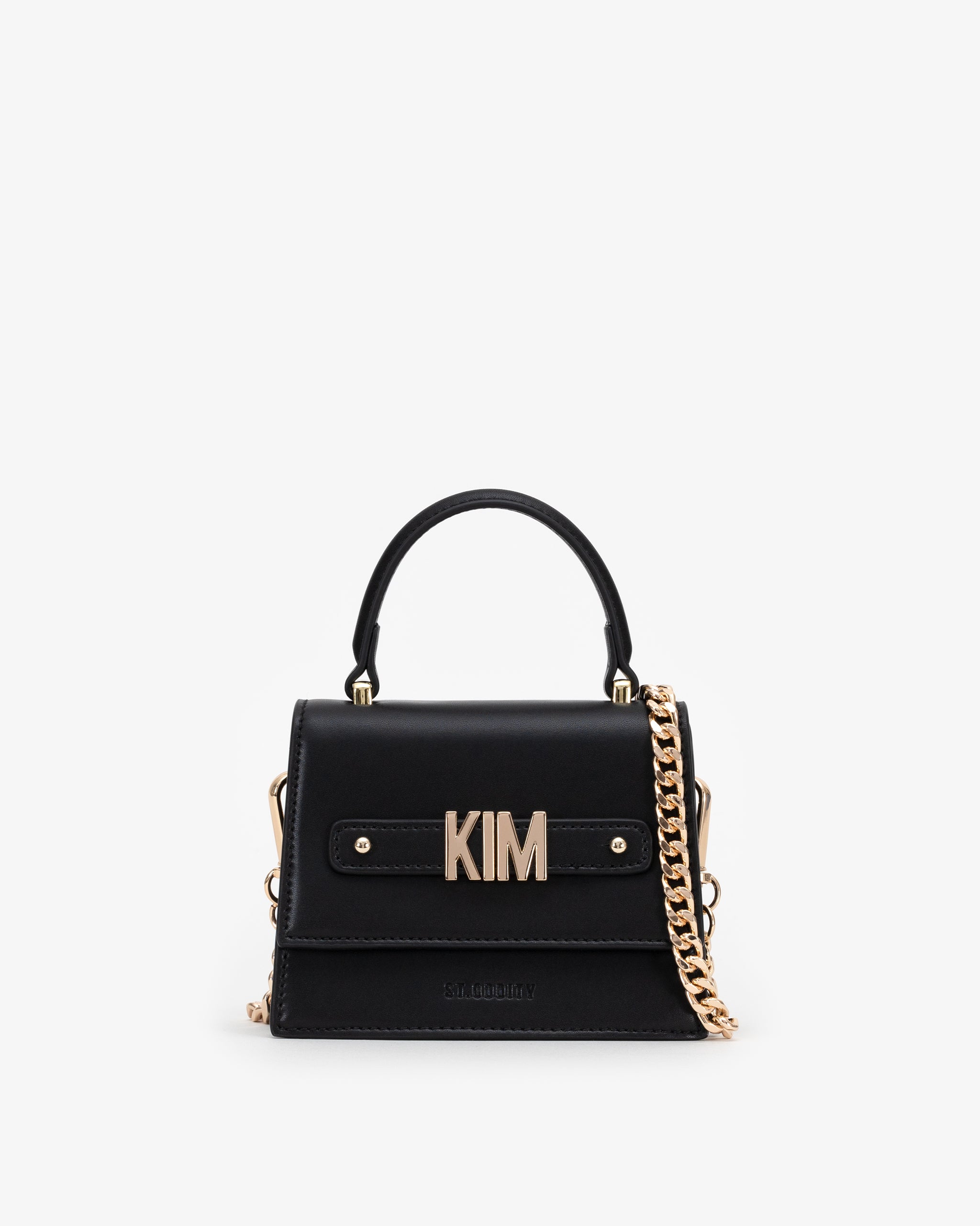 Pre-order (Mid-May): Mini Evening Bag in Black/Gold with Personalised Hardware