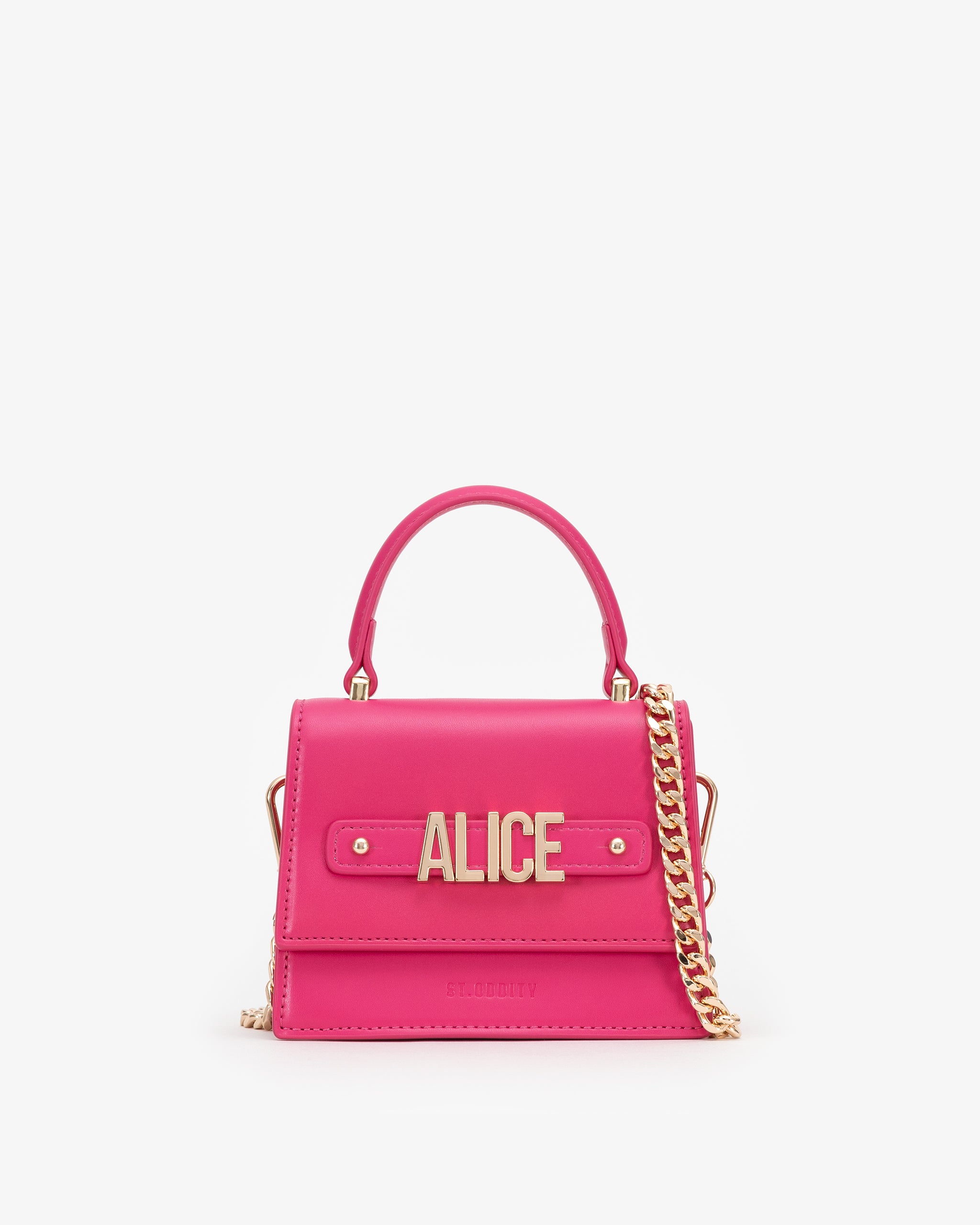 Mini Evening Bag in Hot Pink with Personalised Hardware St. Oddity