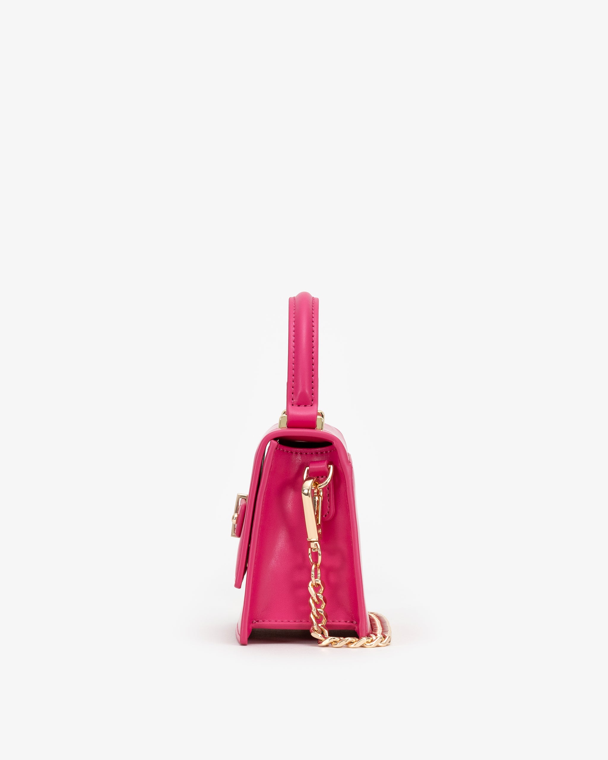 Mini Evening Bag in Hot Pink with Personalised Hardware