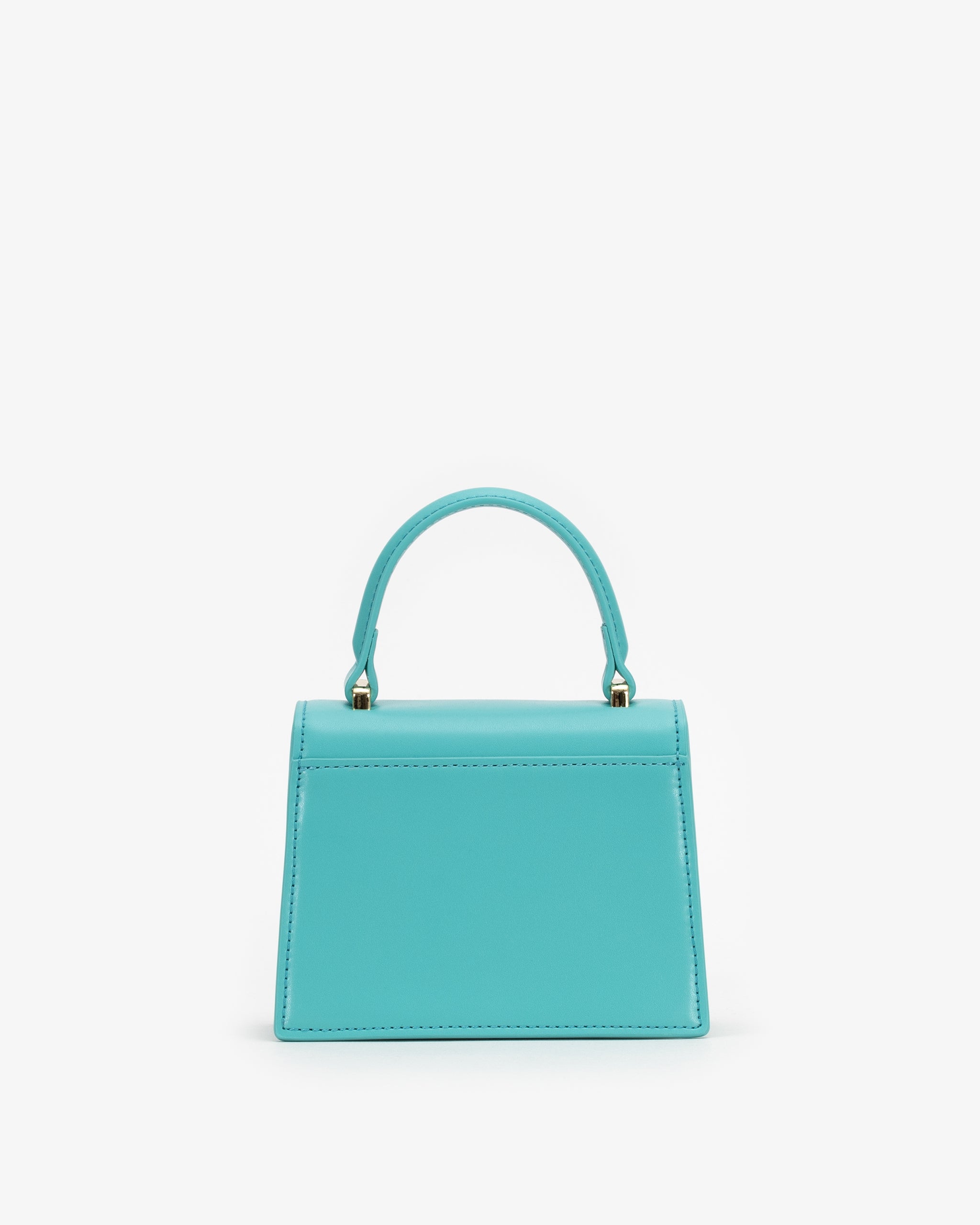 Mini Evening Bag in Turquoise with Personalised Hardware