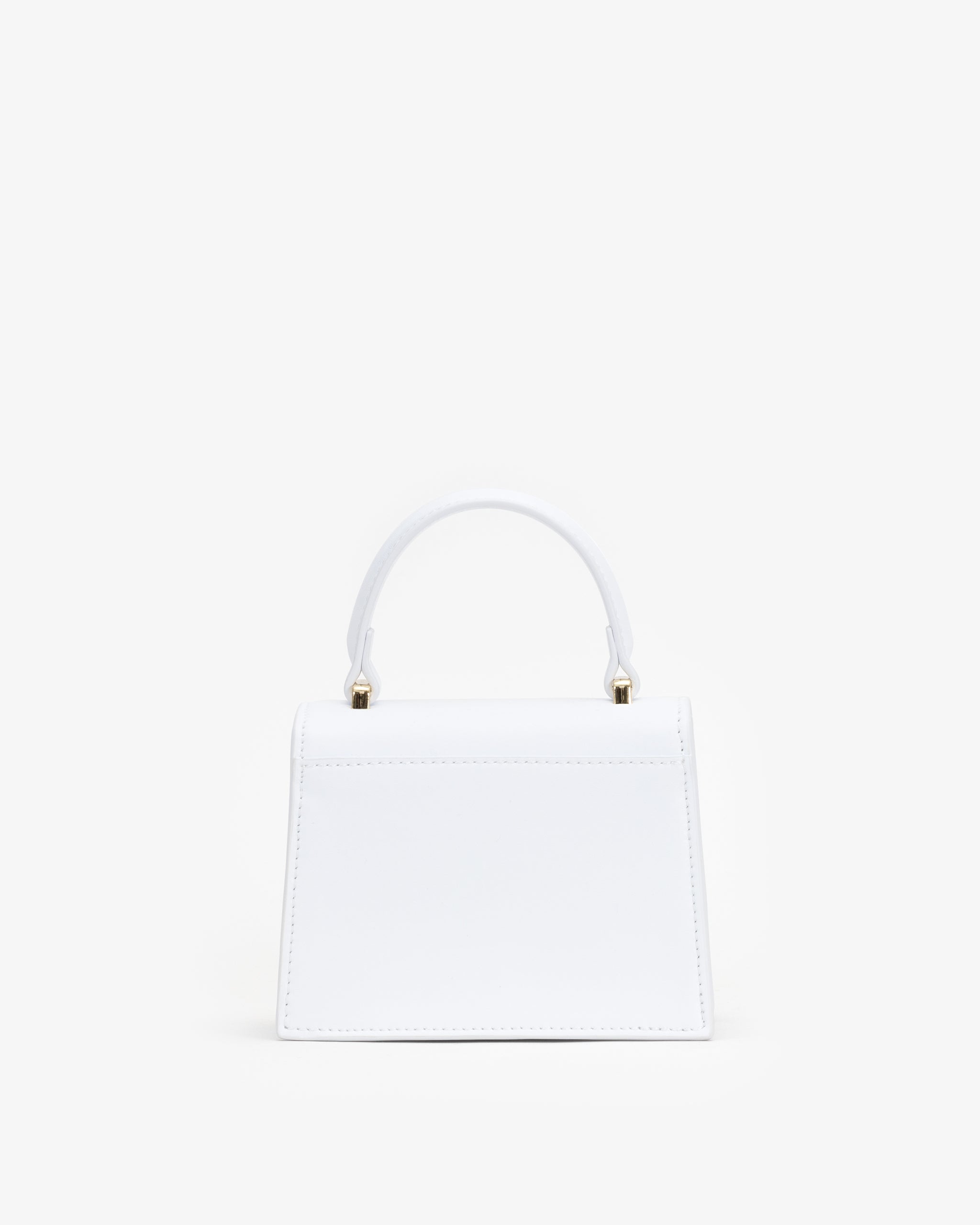 Mini Evening Bag in White with Personalised Hardware